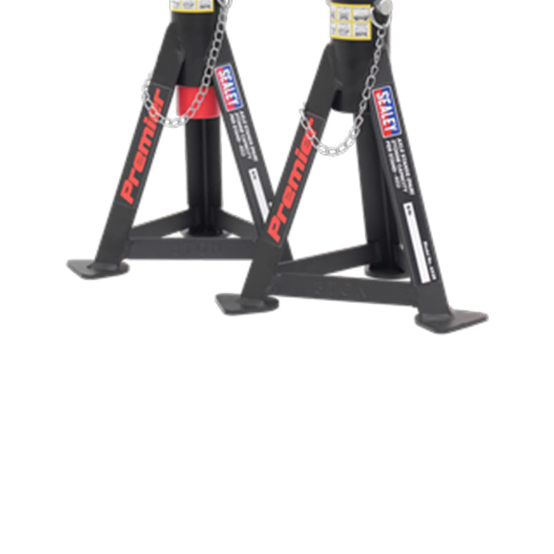 Sealey Axle Stands (Pair) 3tonne Capacity per Stand - Red