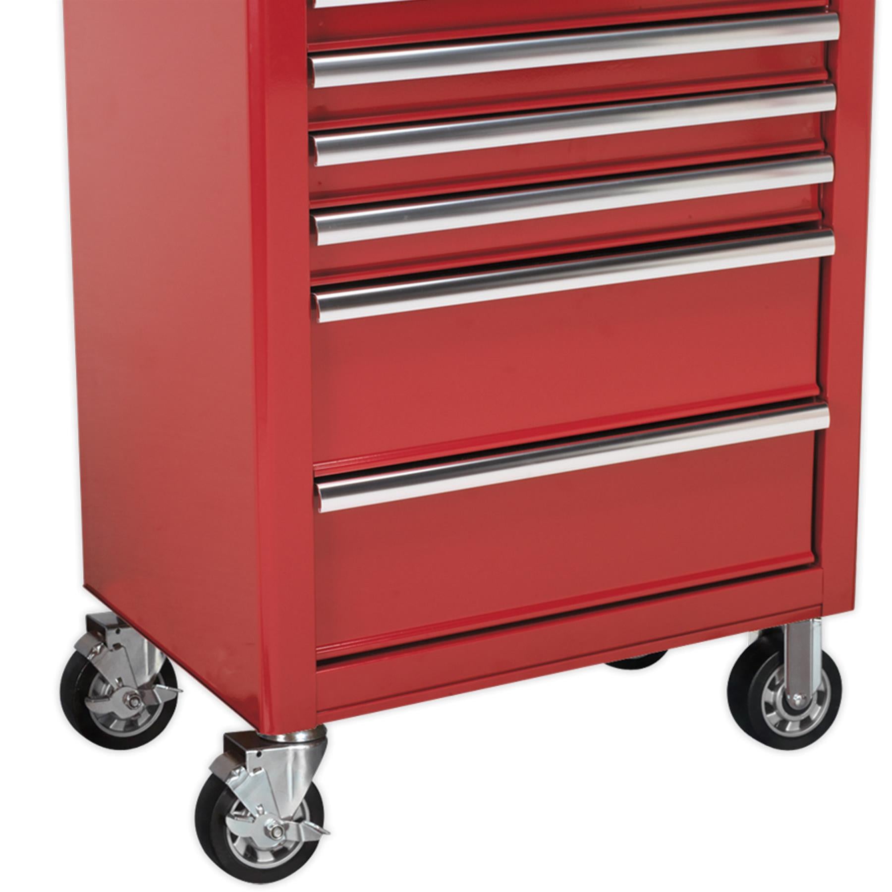 Sealey Rollcab 7 Drawer with Ball Bearing Slides - Red