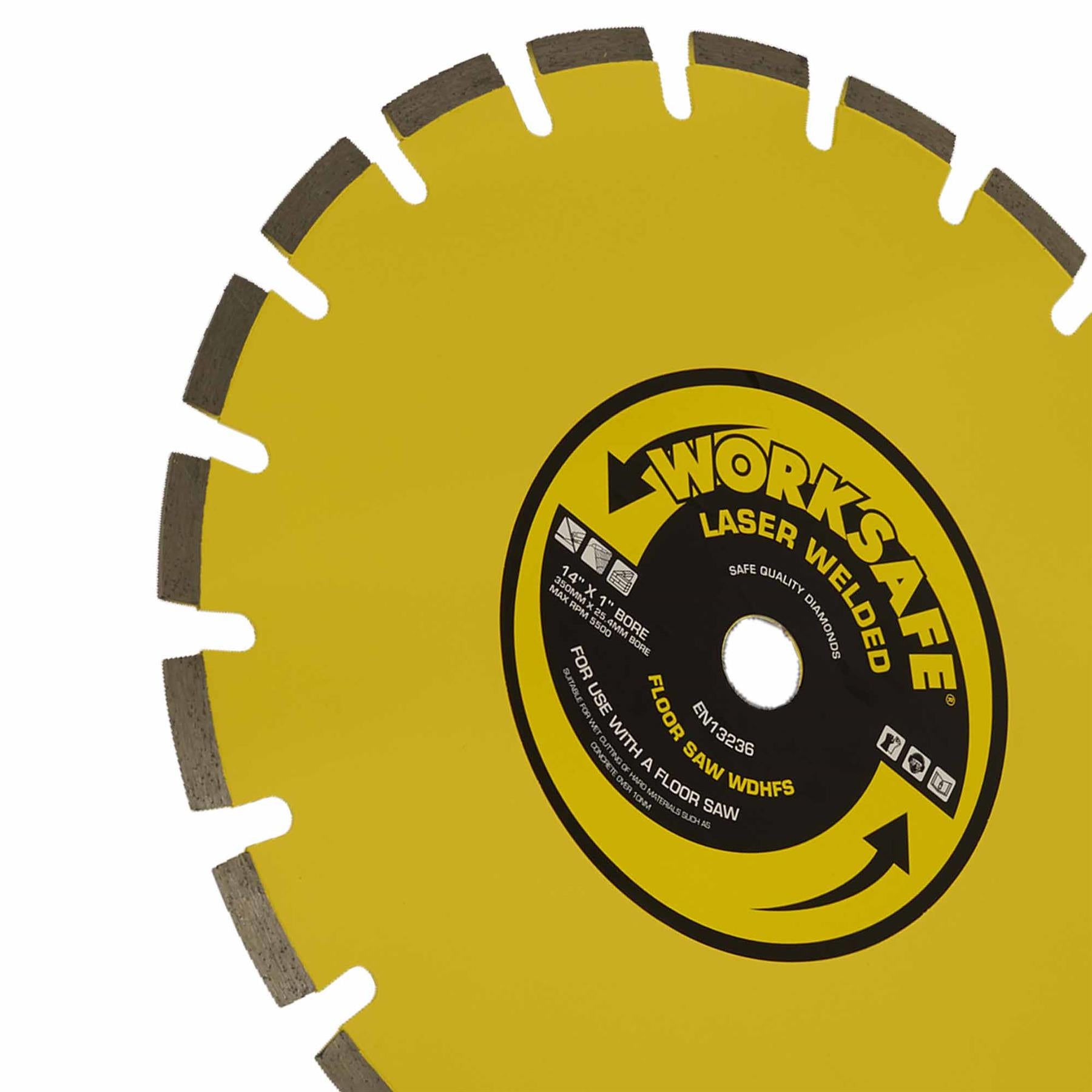 Sealey Floor Saw Blade (Hard) Ø350 x 25mm Cutting Discs