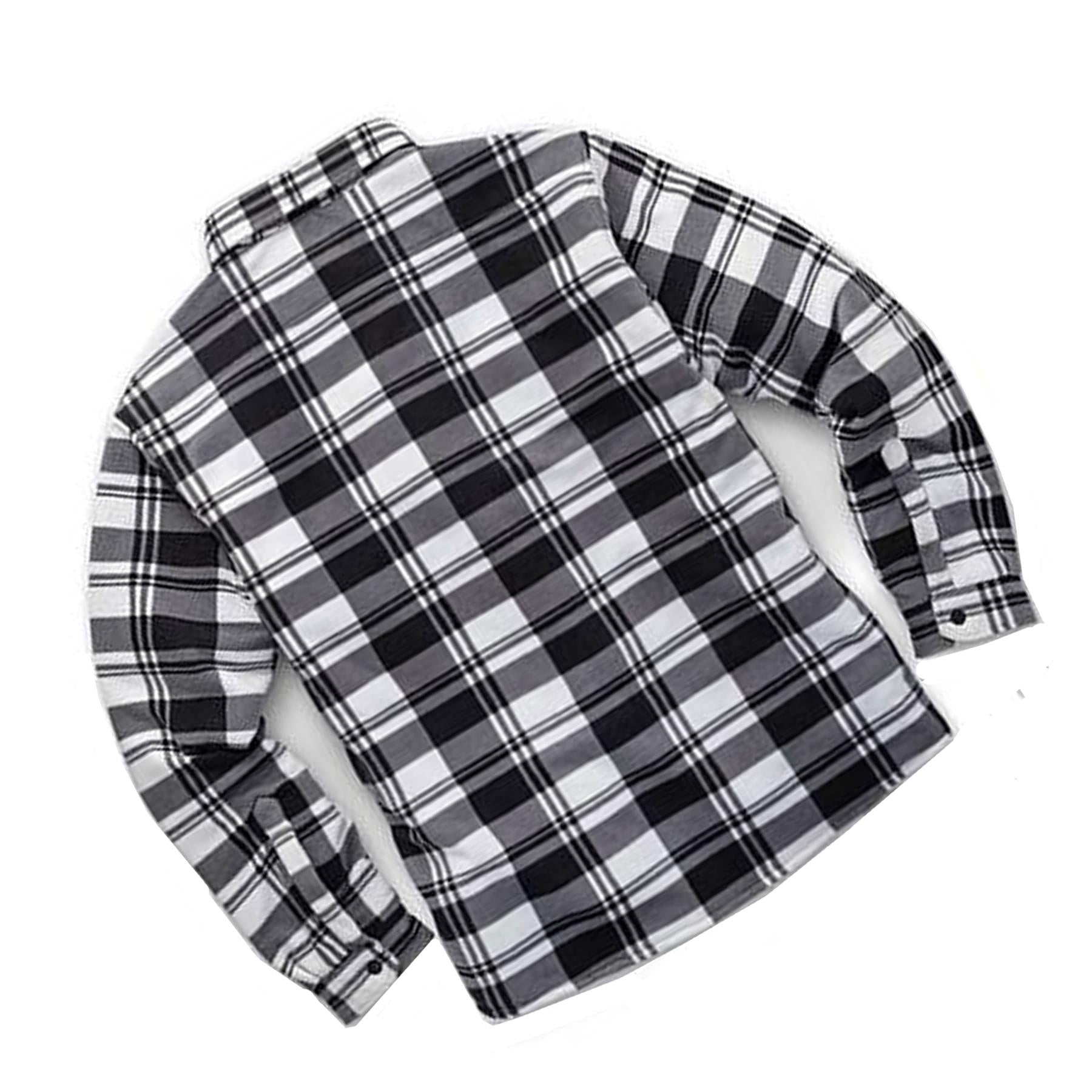 Scruffs T55357 Worker Padded Checked Thick Over Shirt Black and White XXL