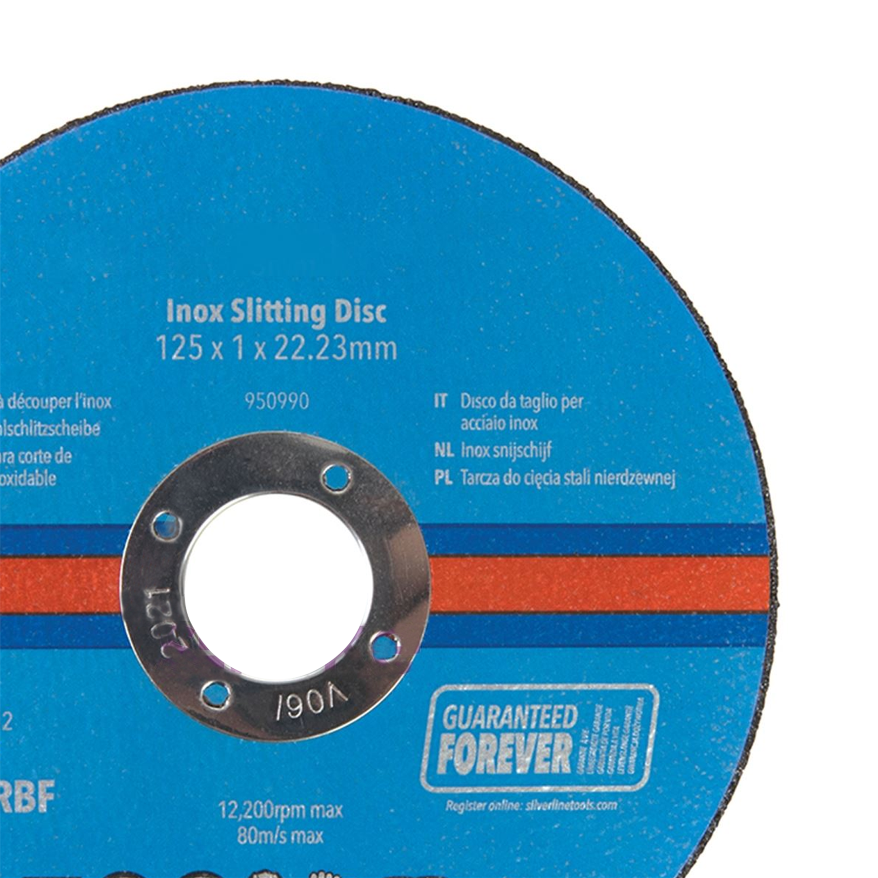 Inox Slitting Discs 10Pk For Cutting Stainless Steel 125 x 1 x 22.23mm