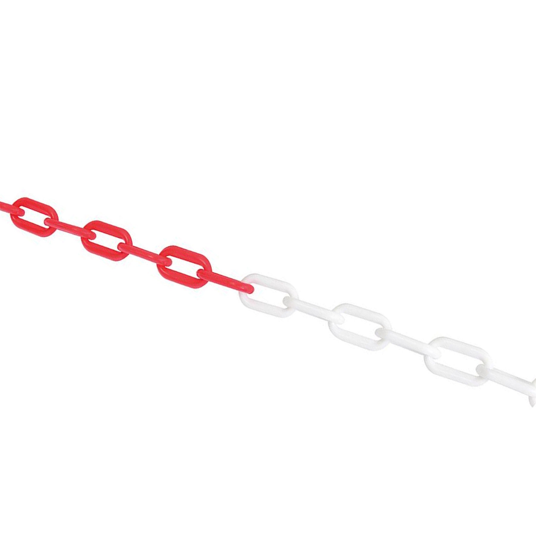 Plastic Chain Red/White 6mm X 5M Strong Plastic Construction Weatherproof