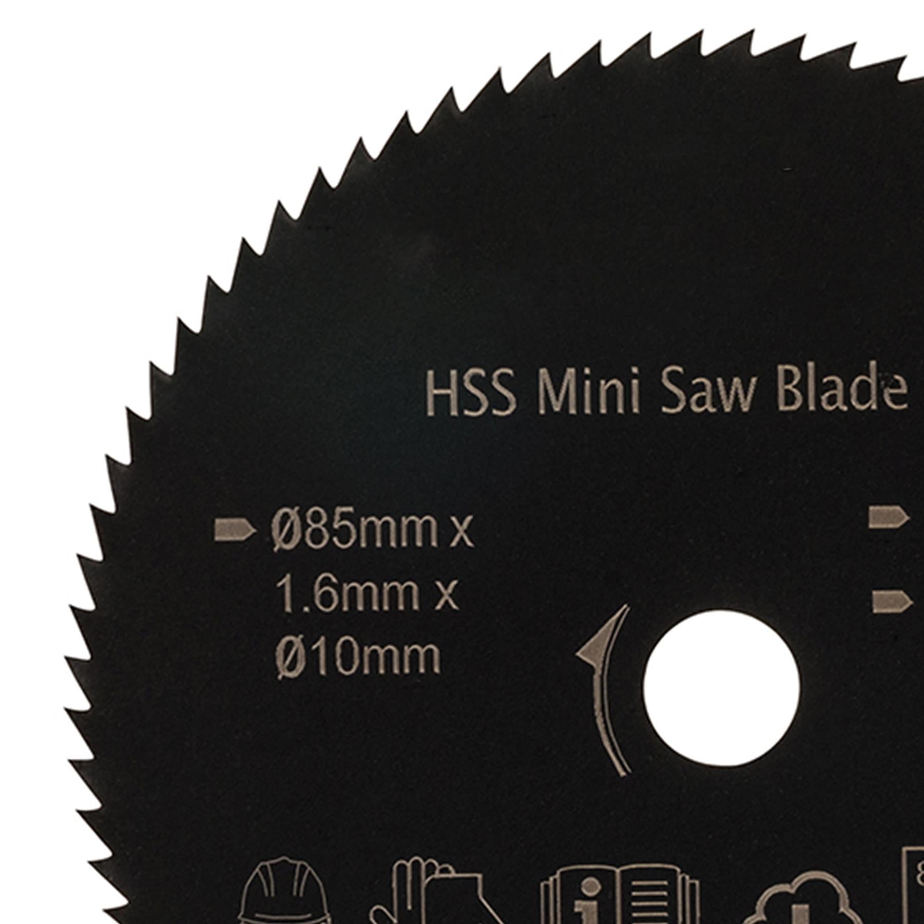 HSS Mini Saw Blade Titan Worx 85mm Diameter 10mm Bore - 80 Teeth