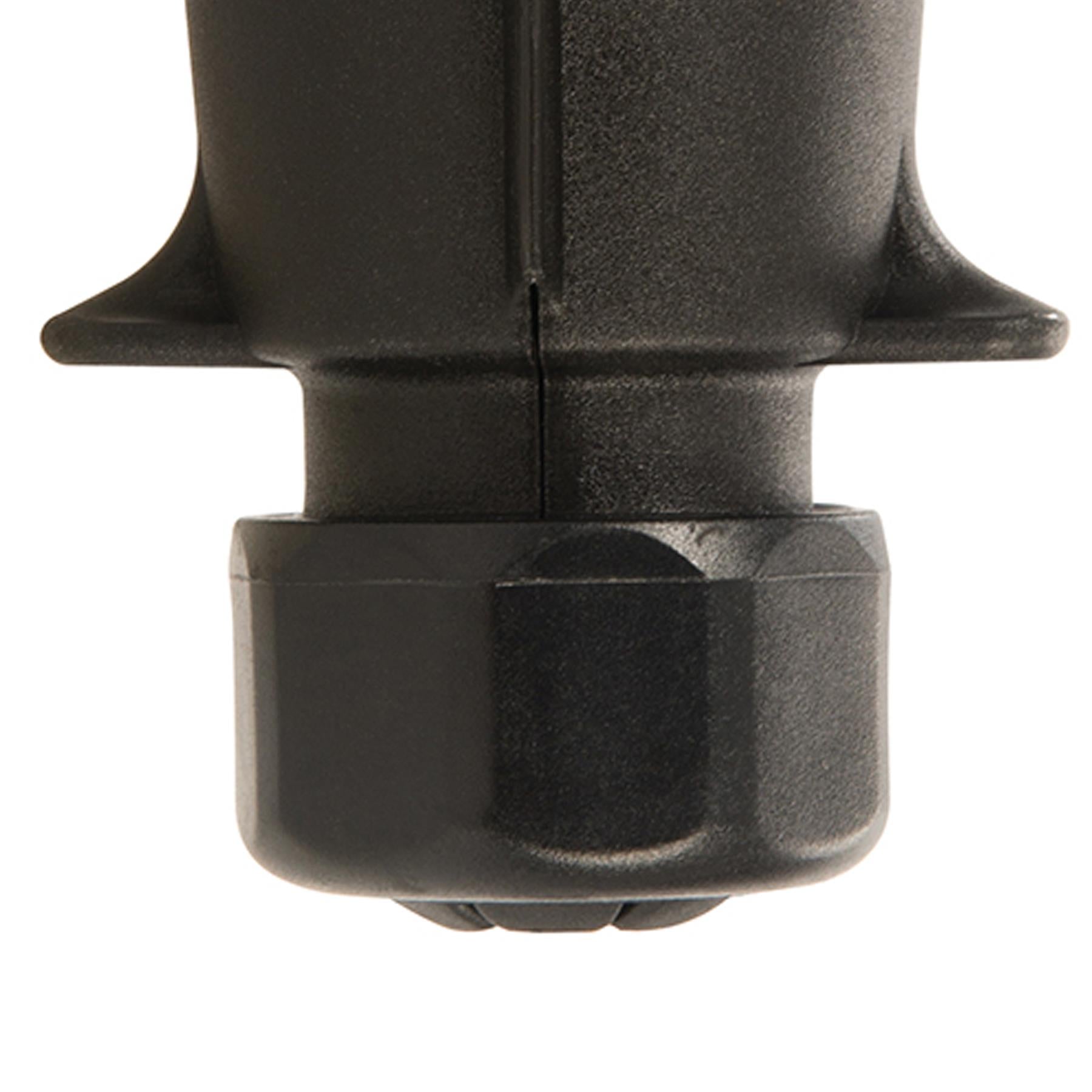 7 Brass Pins Black PLastic Trailer Plug 12V N Type For Caravans And Trailers