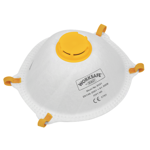 Sealey Cup Mask Valved FFP1 - Pack of 10