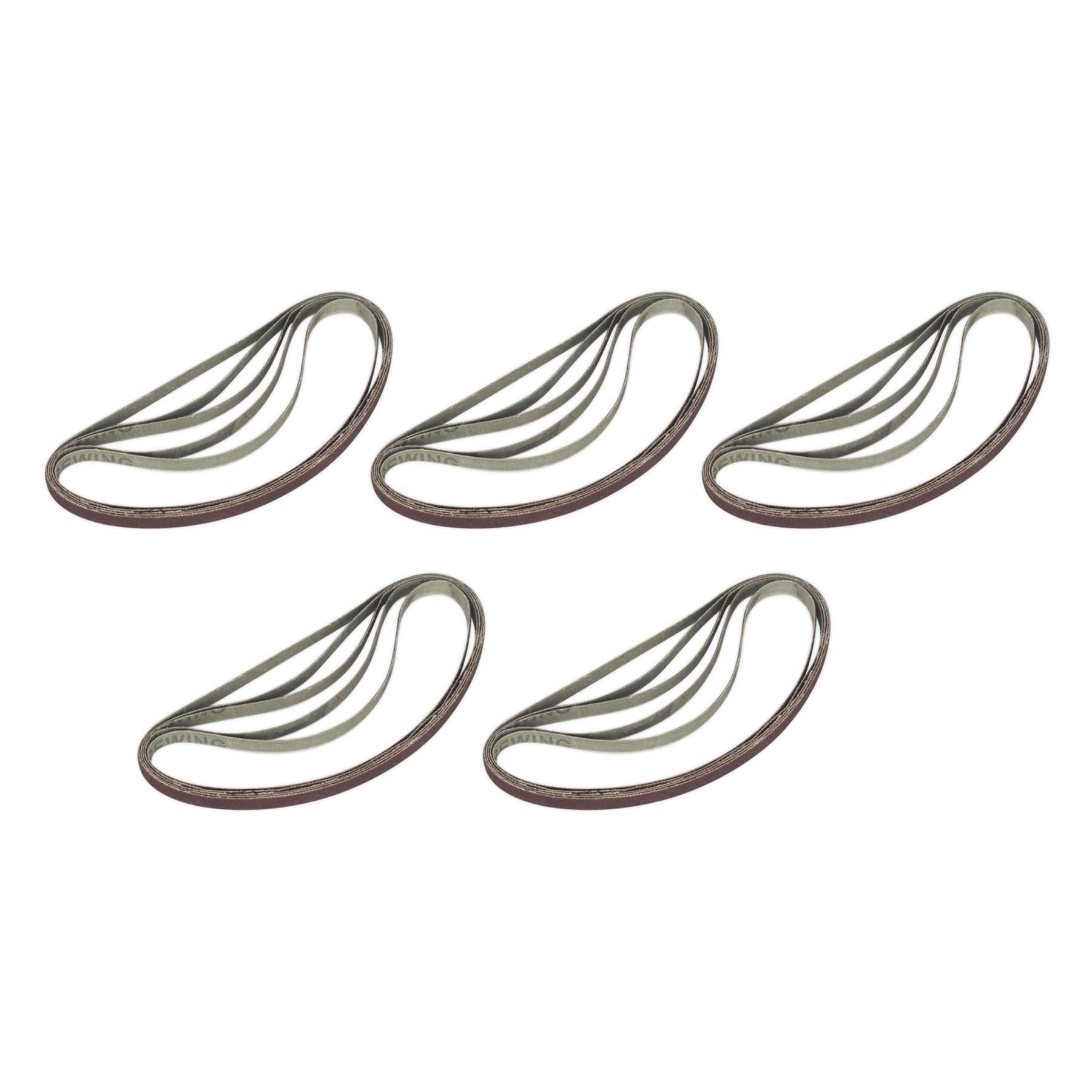 Sealey -SBS35/B60GN Sanding Belt 8 x 456mm 60Grit Pack of 5