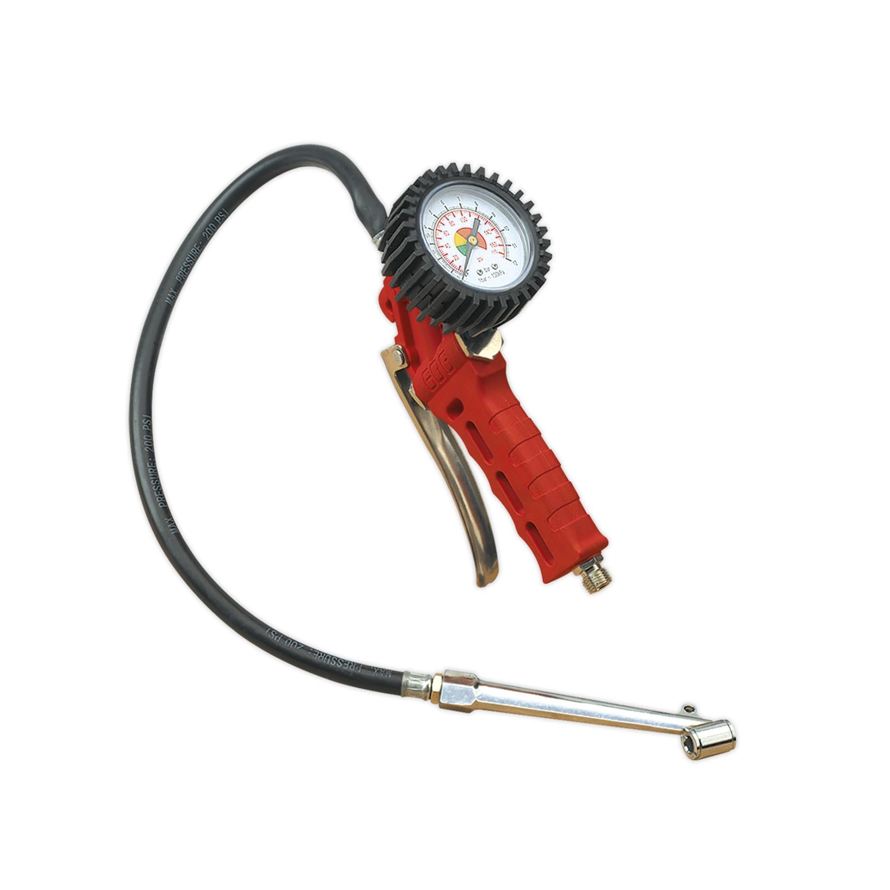 Sealey Tyre Inflator with Twin Push-On Connector