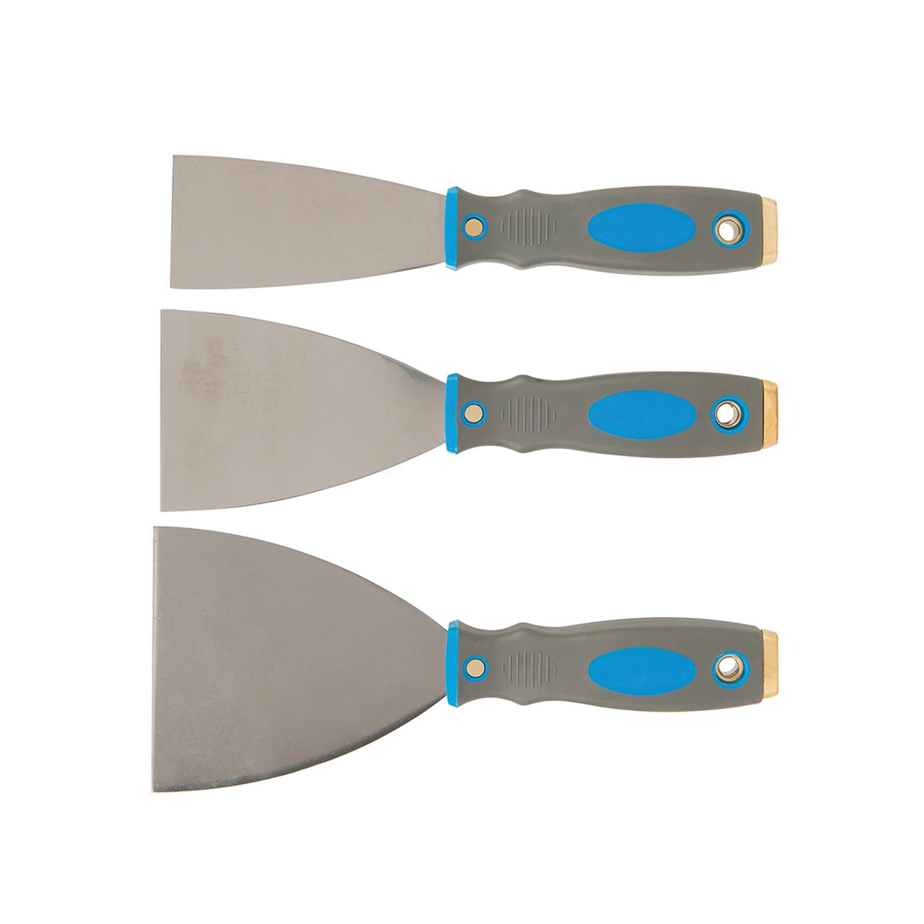 3Pce Expert Filler Knife Set 3Pce - 50, 75 & 100mm Spring-Tempered Blade