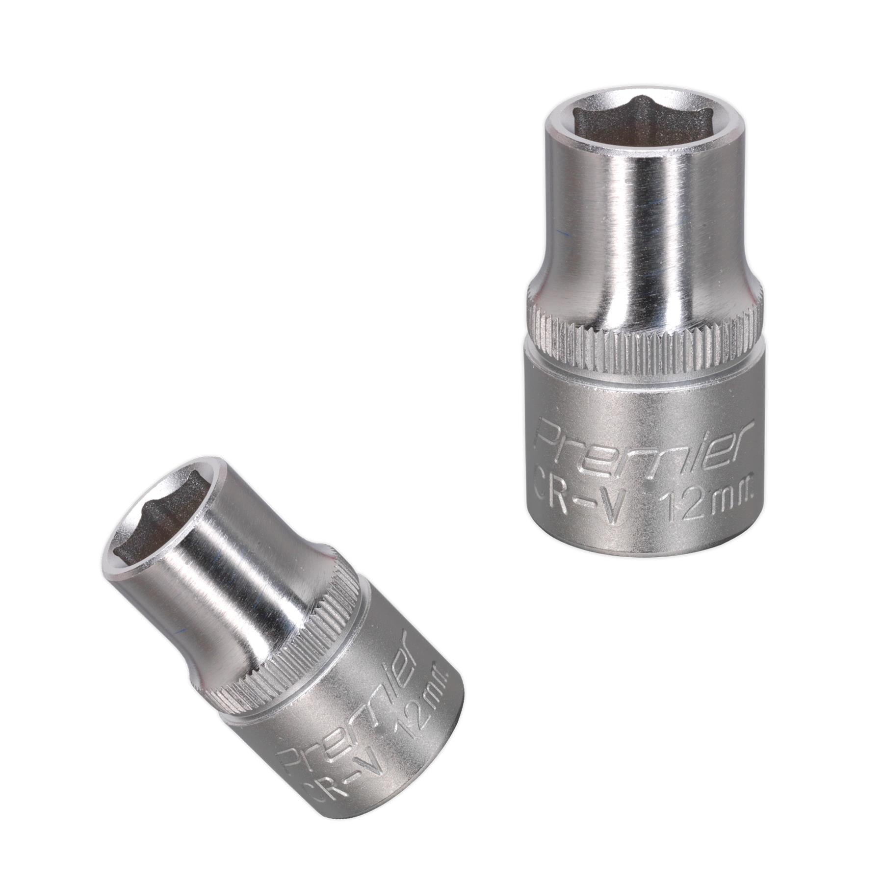 Sealey WallDrive Socket 12mm 1/2"Sq Drive Chrome Vanadium Steel