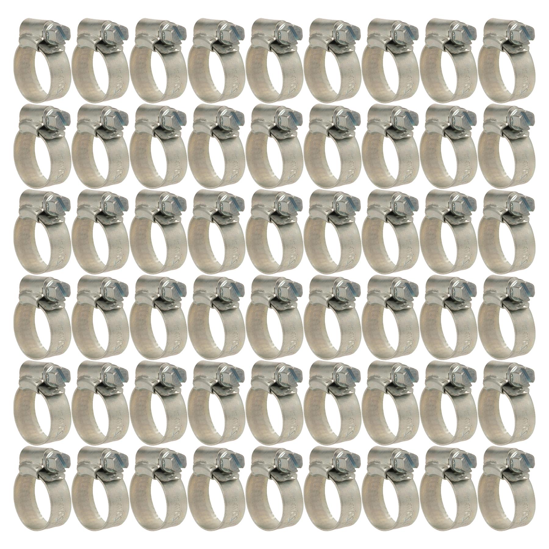 50 x Hose Clips Genuine Worm Drive Fuel Hose Clamps Clips 12 - 20mm