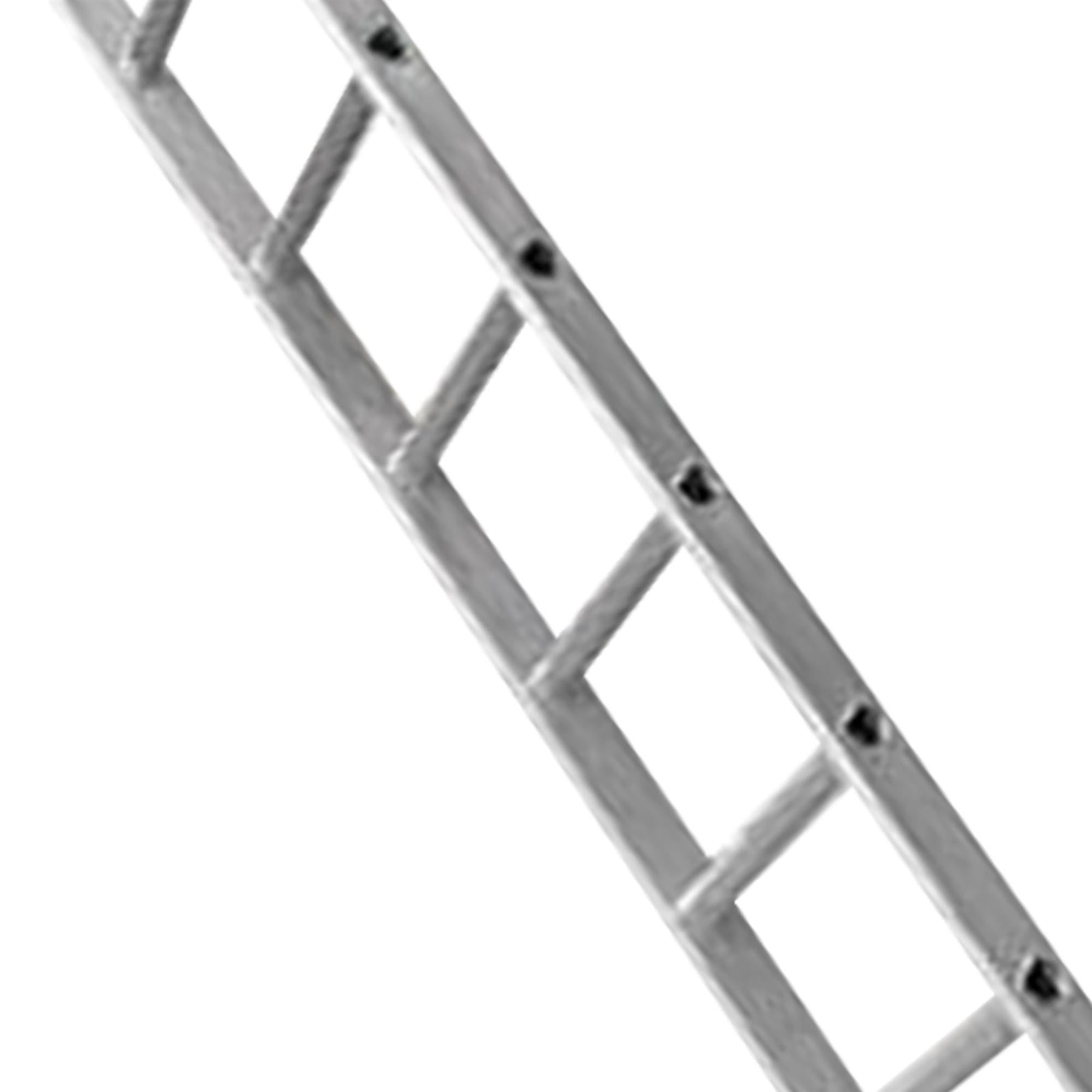 Dapetz 11 Rung Aluminium Extension Ladder 3m, Single Section, Made In Uk
