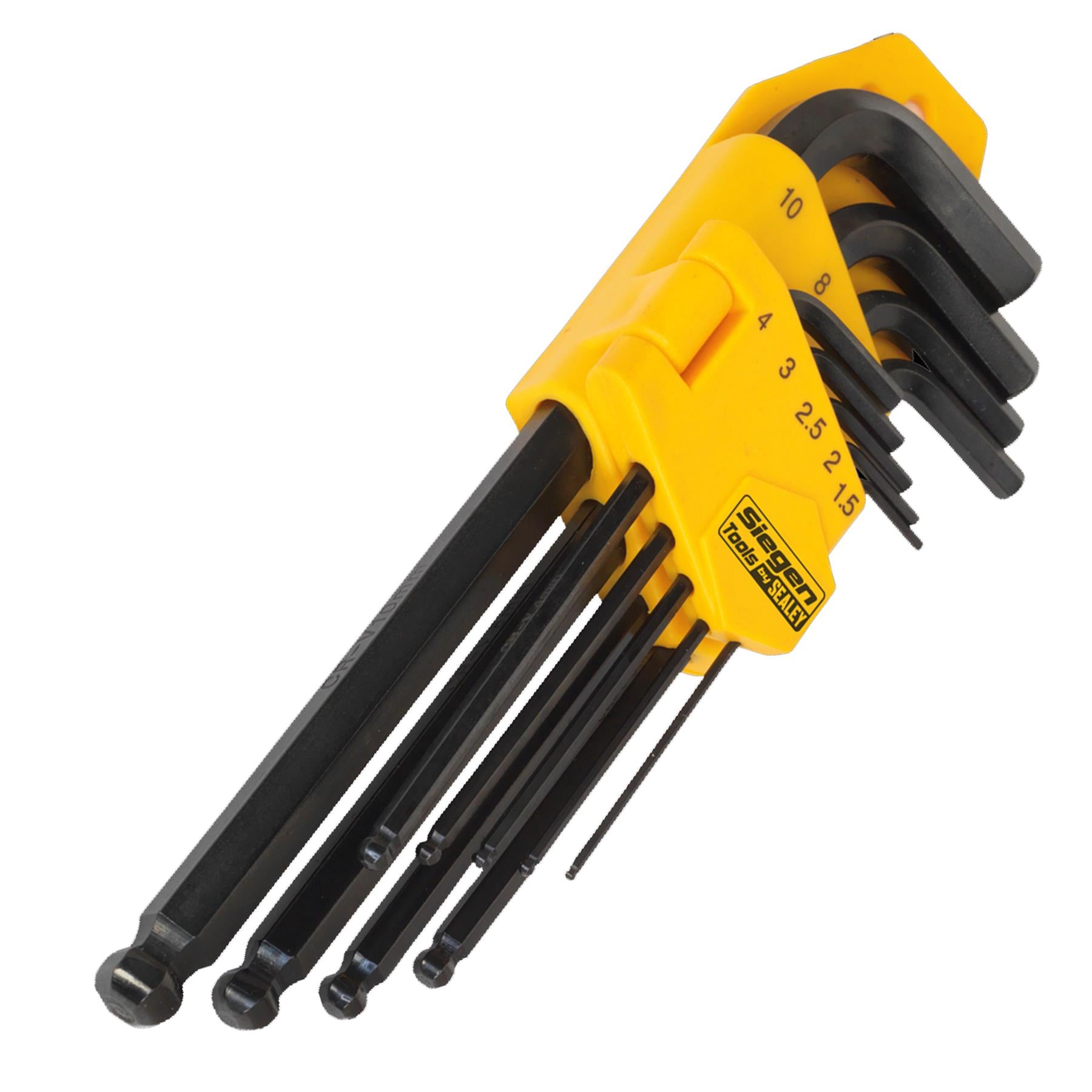 Sealey Ball-End Hex Key Set 9pc Long Metric