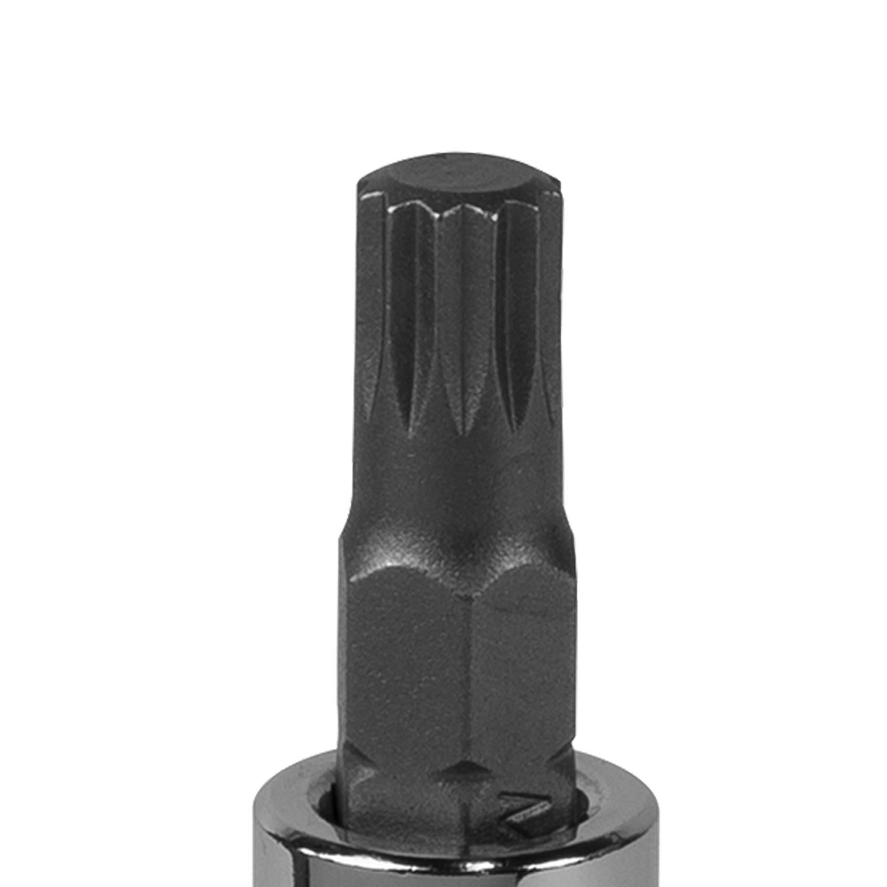 Sealey Spline Socket Bit M8 3/8"Sq Drive Chrome Vanadium Steel