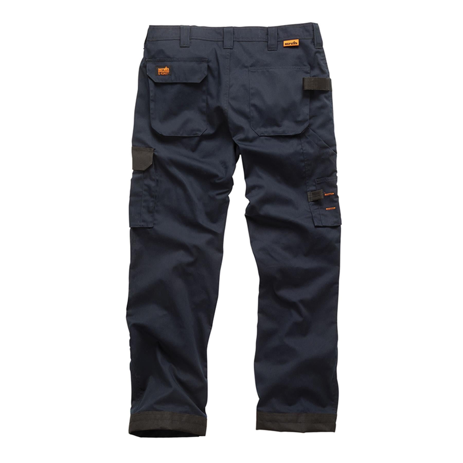 Scruffs Worker Trousers | Trade Hard Wearing Work Trousers NAVY (34R)