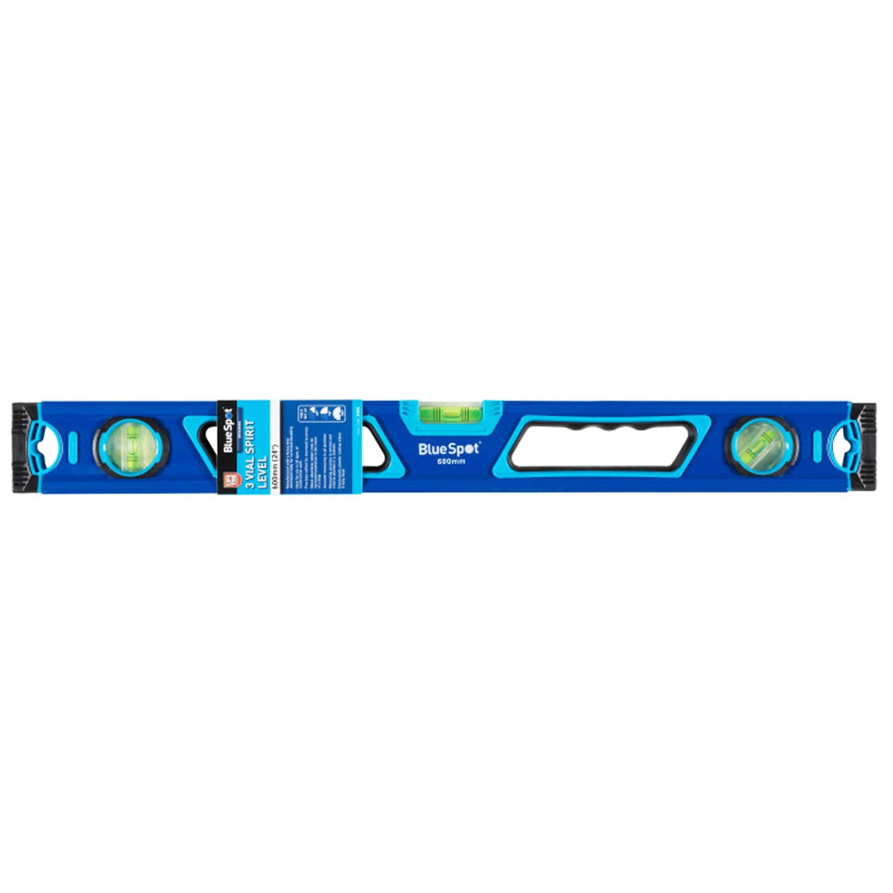 BlueSpot Professional Spirit Level 2ft / 24" (600mm) 3 Vials Ribbed HD Level