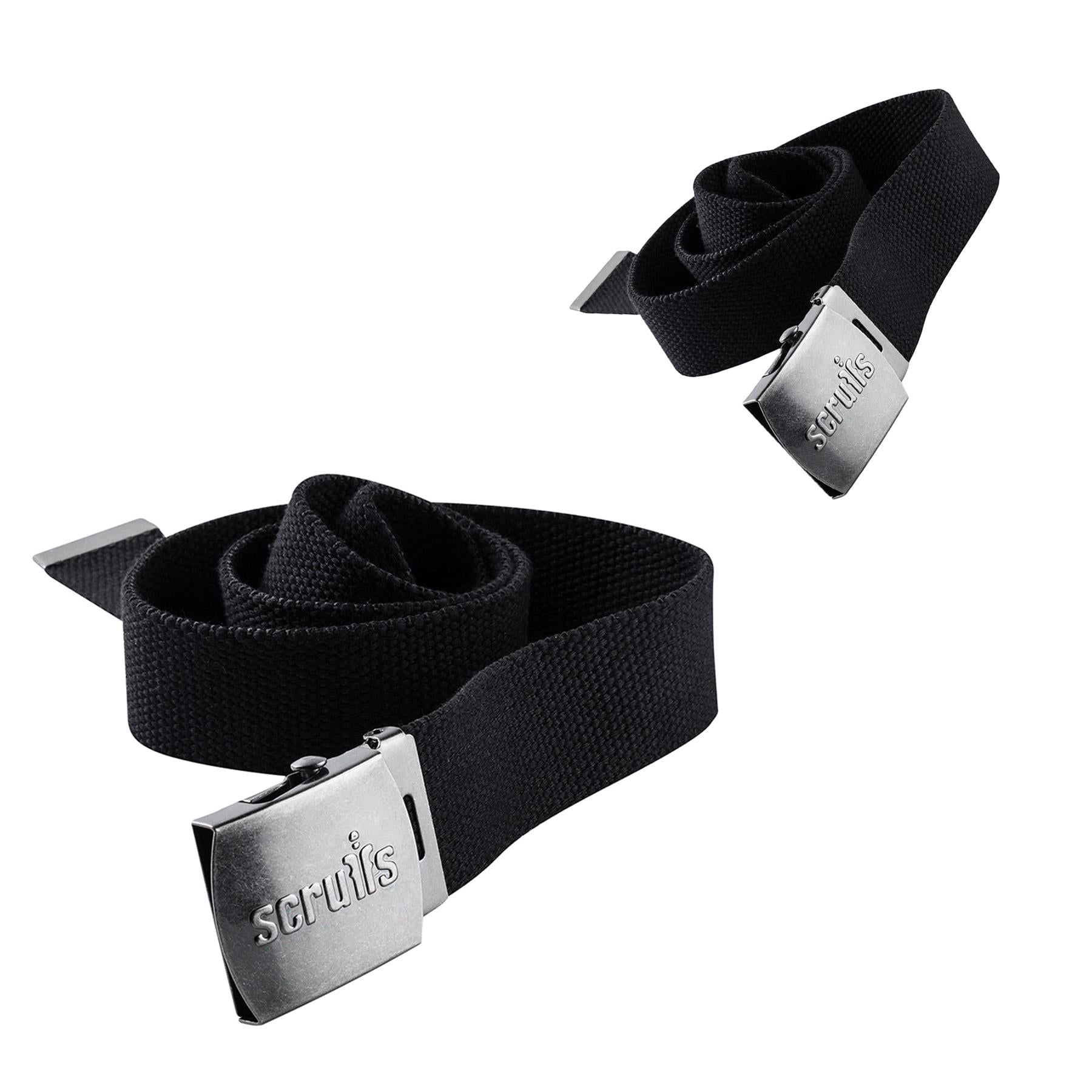 Cotton Adjustable Clip Belt Black Tough Reinforced Cotton Belt + Distressed Look