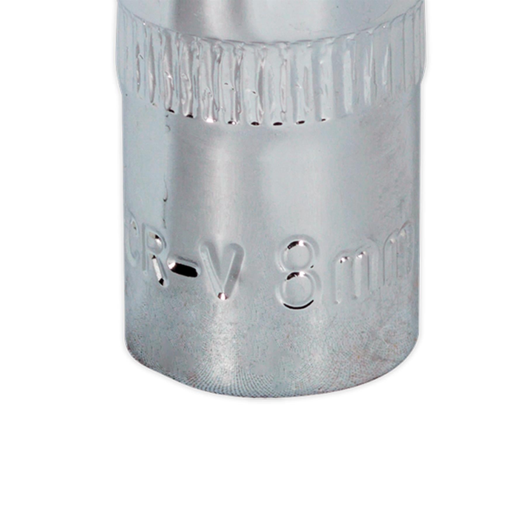 Sealey WallDrive Socket 8mm 1/4"Sq Drive Fully Polished