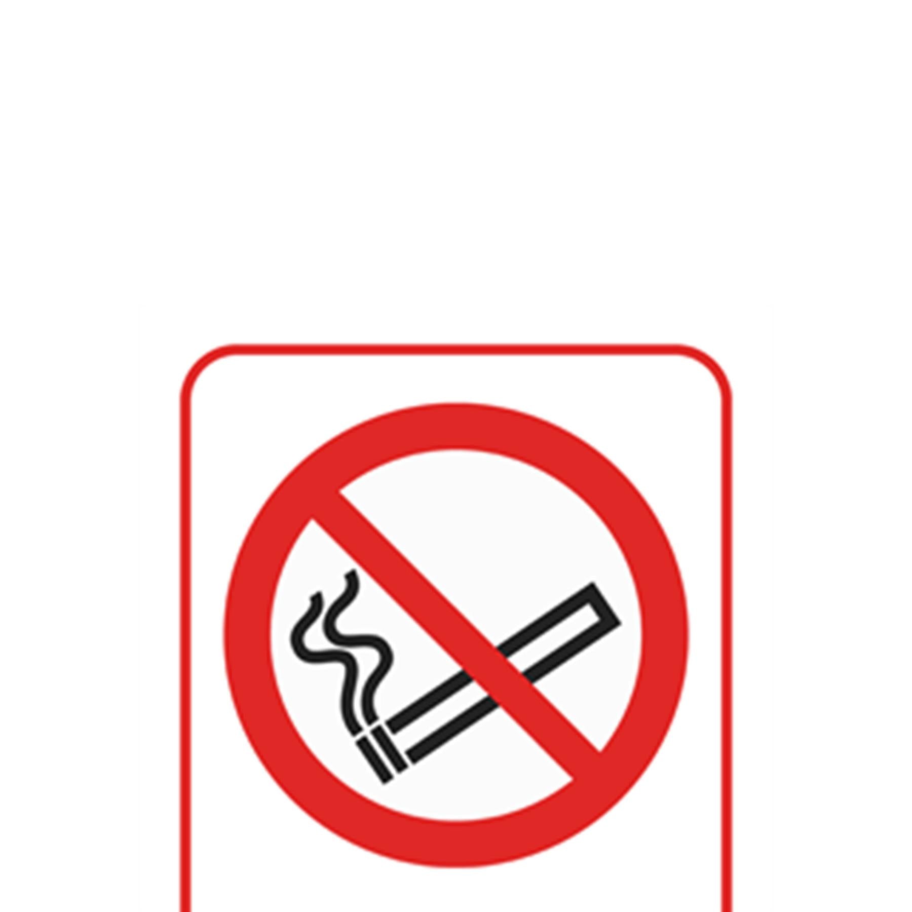 Safety Sign - No Smoking (On Premises) - Plastic - Pk of 10. Sealey