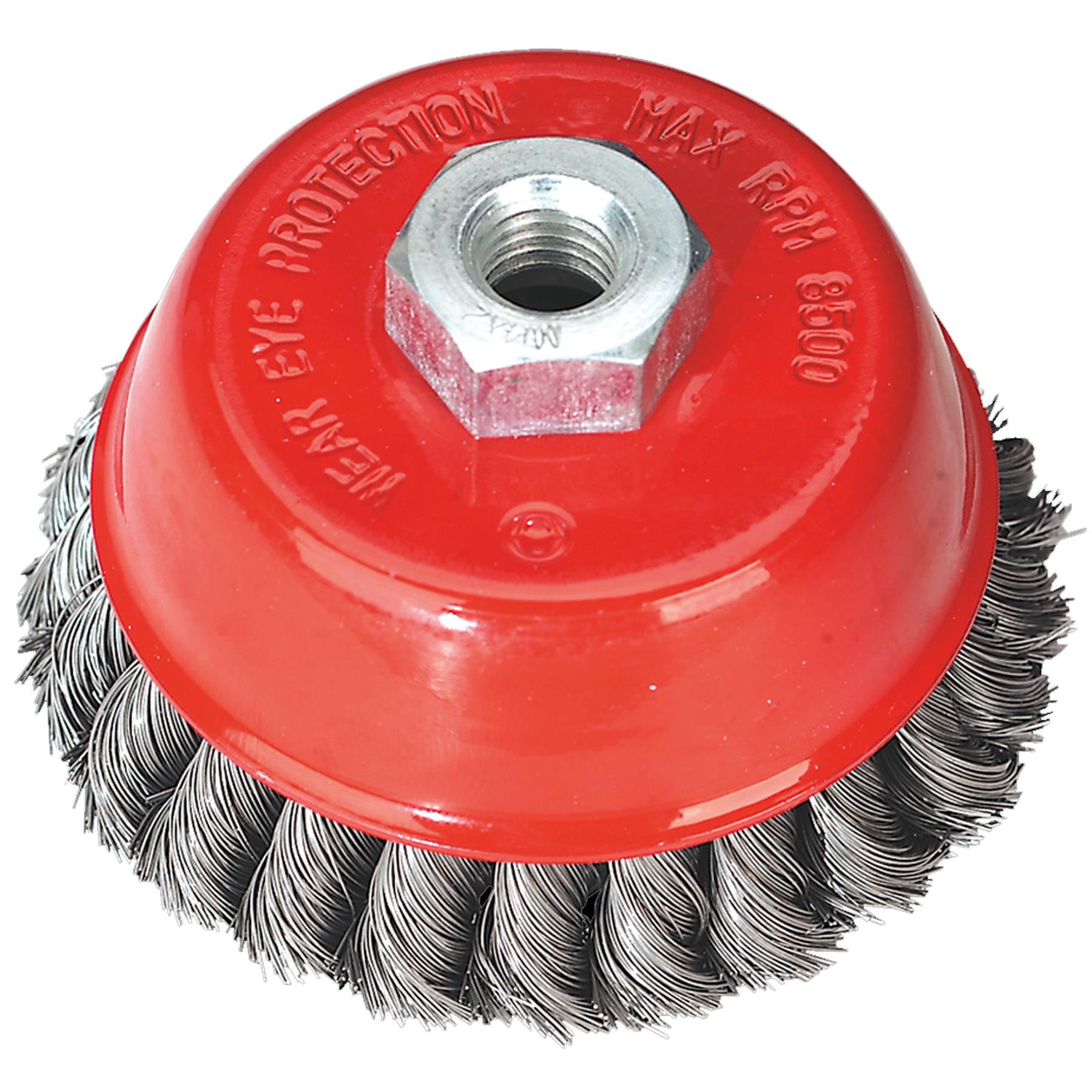 Sealey Twist Knot Wire Cup Brush 100mm M14 x 2mm