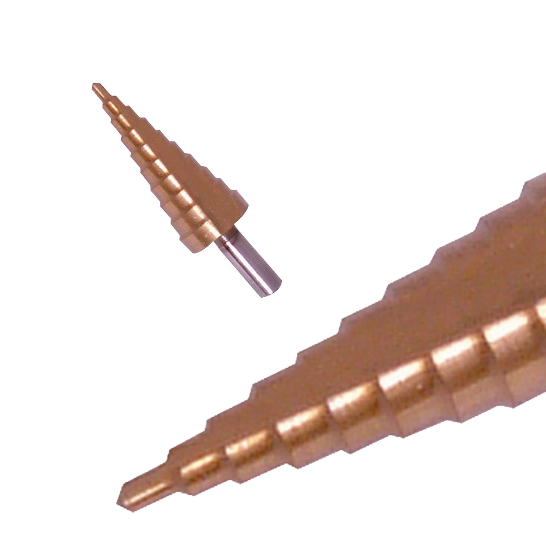 Titanium-Coated Hss Step Drill Bit 4mm - 22mm DIY Tools Produces Accurate Holes