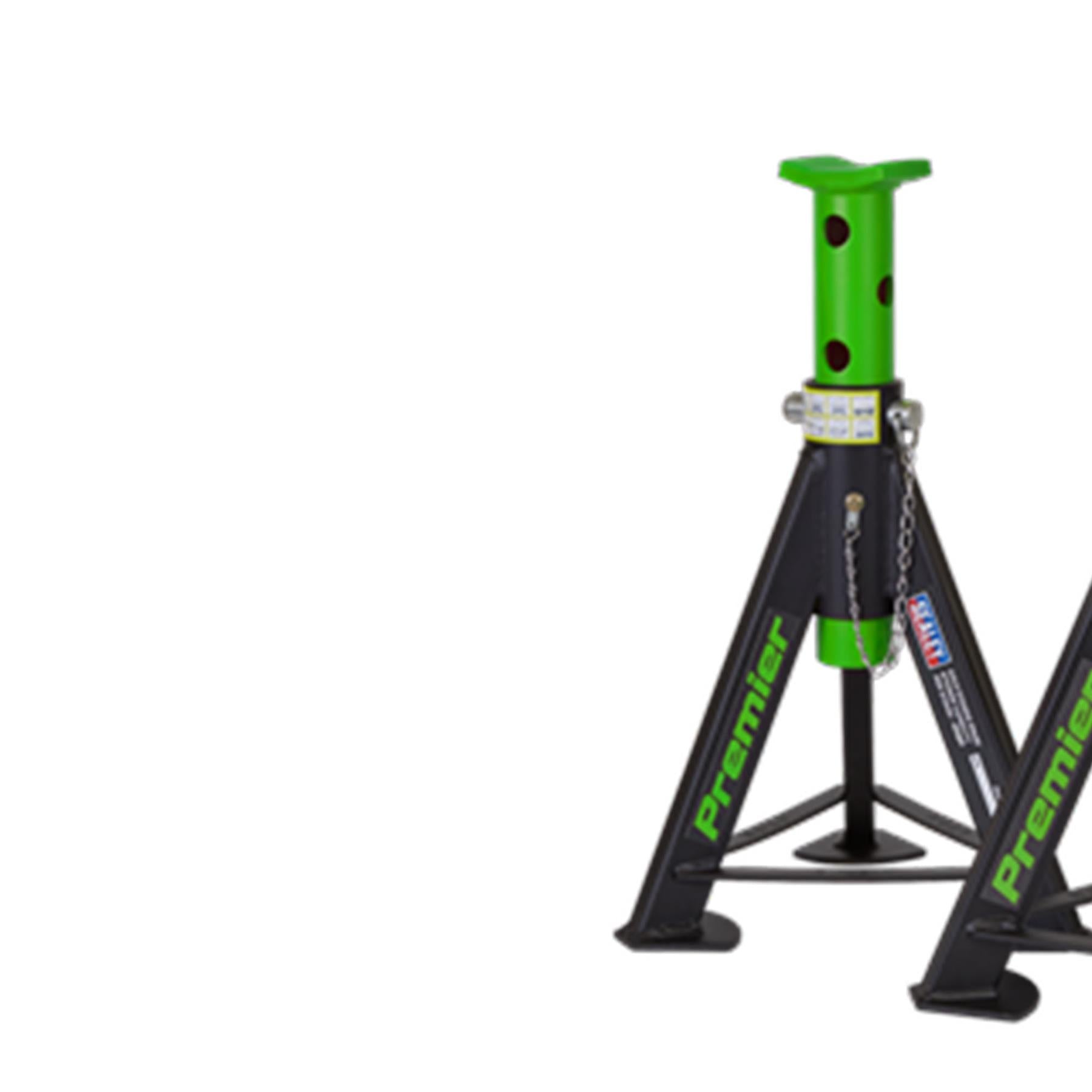 Sealey Axle Stands (Pair) 6tonne Capacity per Stand - Green