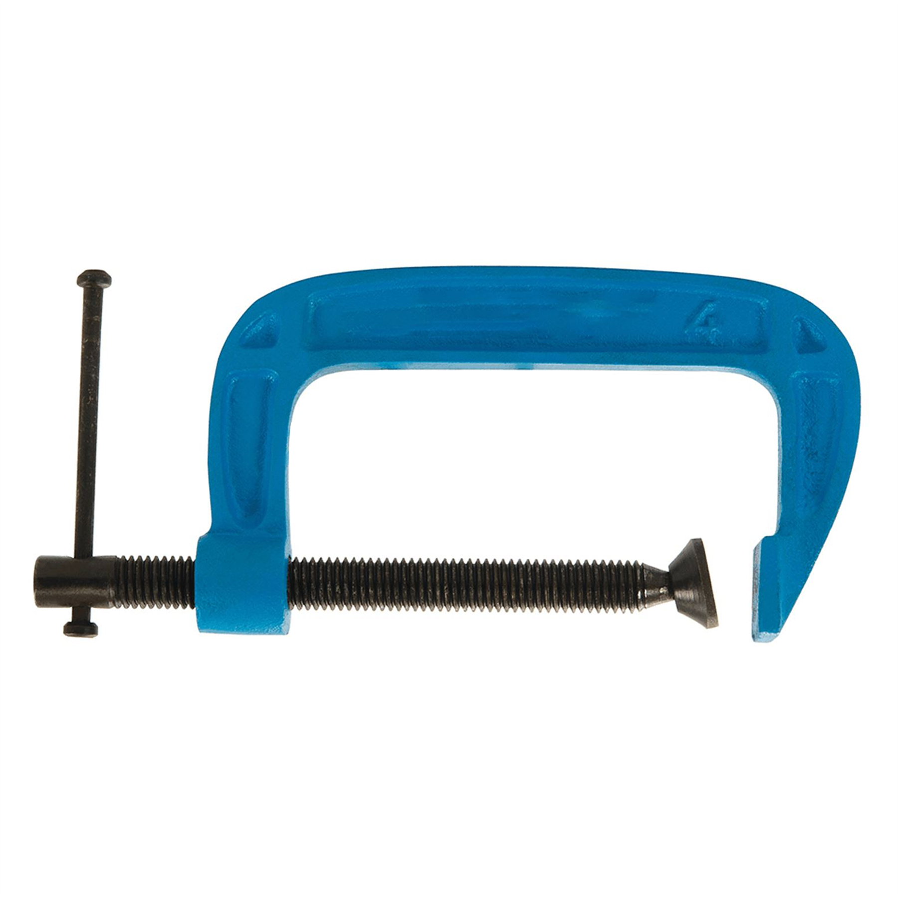 Light Duty G Clamp Cast Iron Frame With Black Phosphate Thread Coating 100mm