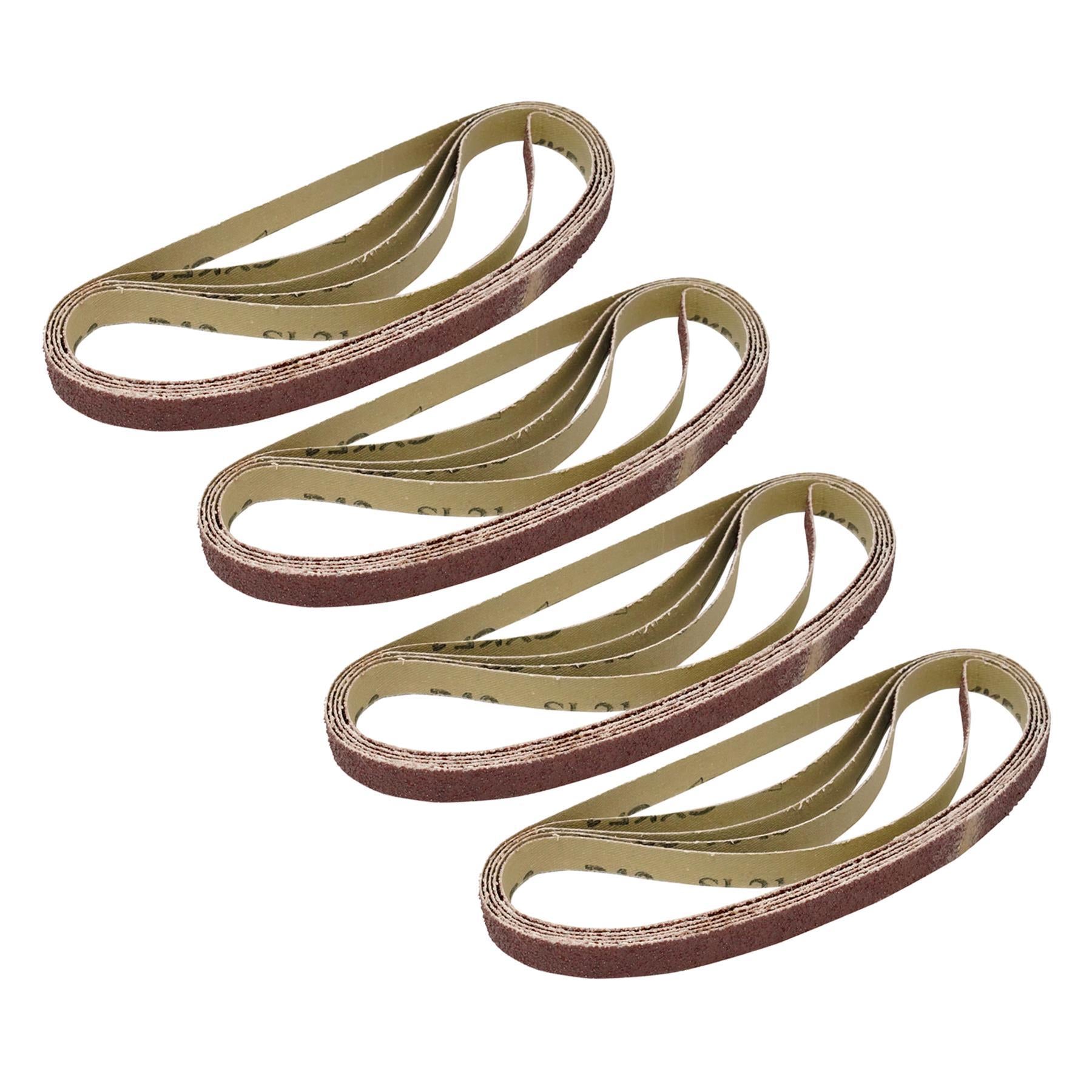 20x Sanding Belt 10mm x 330mm Mixed Grit 40 60 80 120 Sander 5 Each
