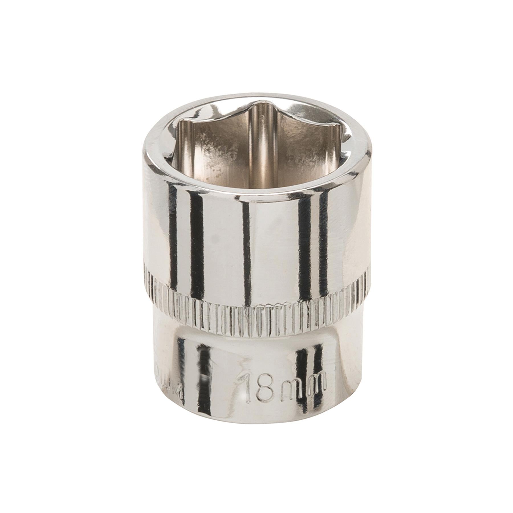 Socket 3/8" Drive Metric Hex Square 18mm Individual Hex Polished Crv Tool
