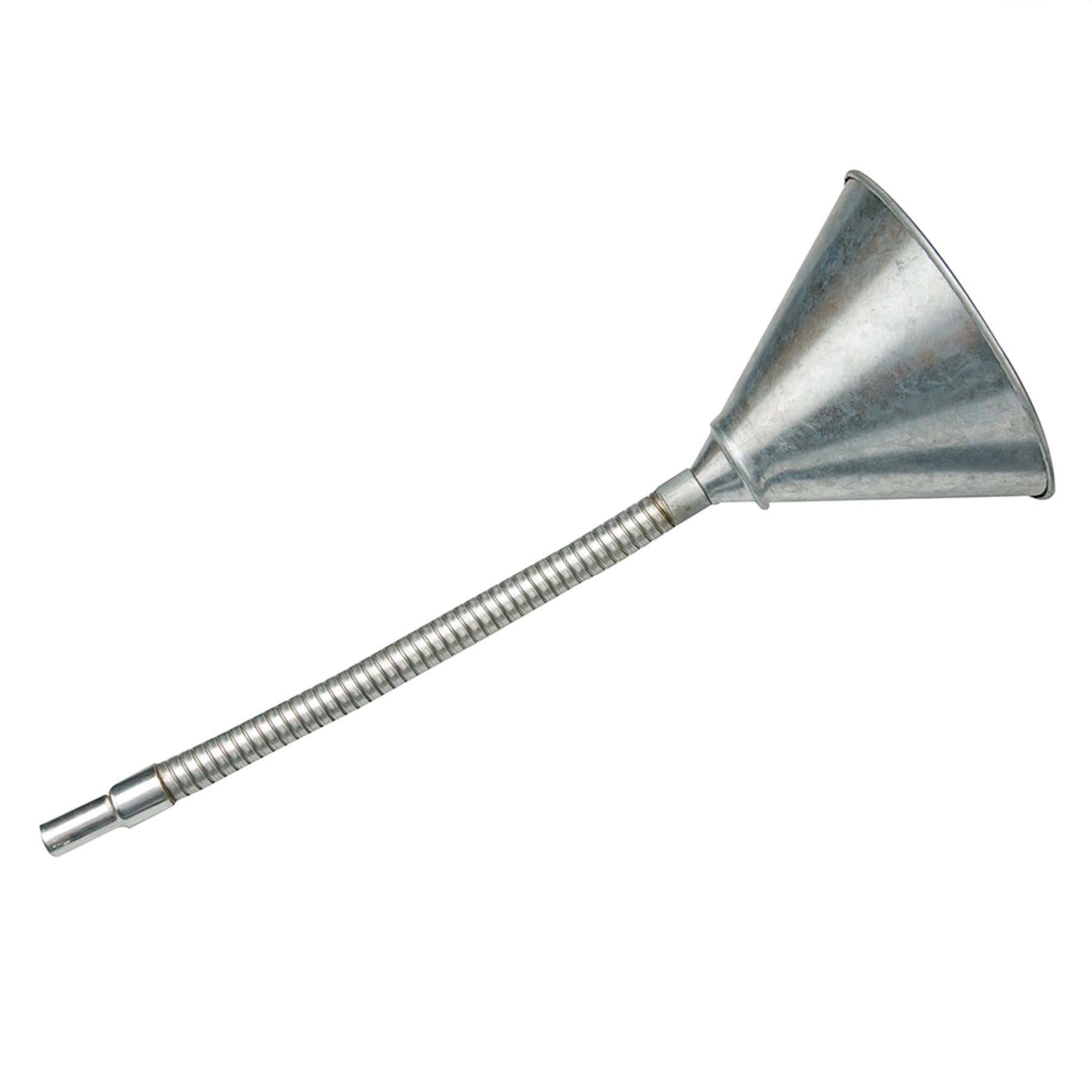 Flexible Steel Funnel - 150mm Dia. - Fitted With A Mesh Particle Filter