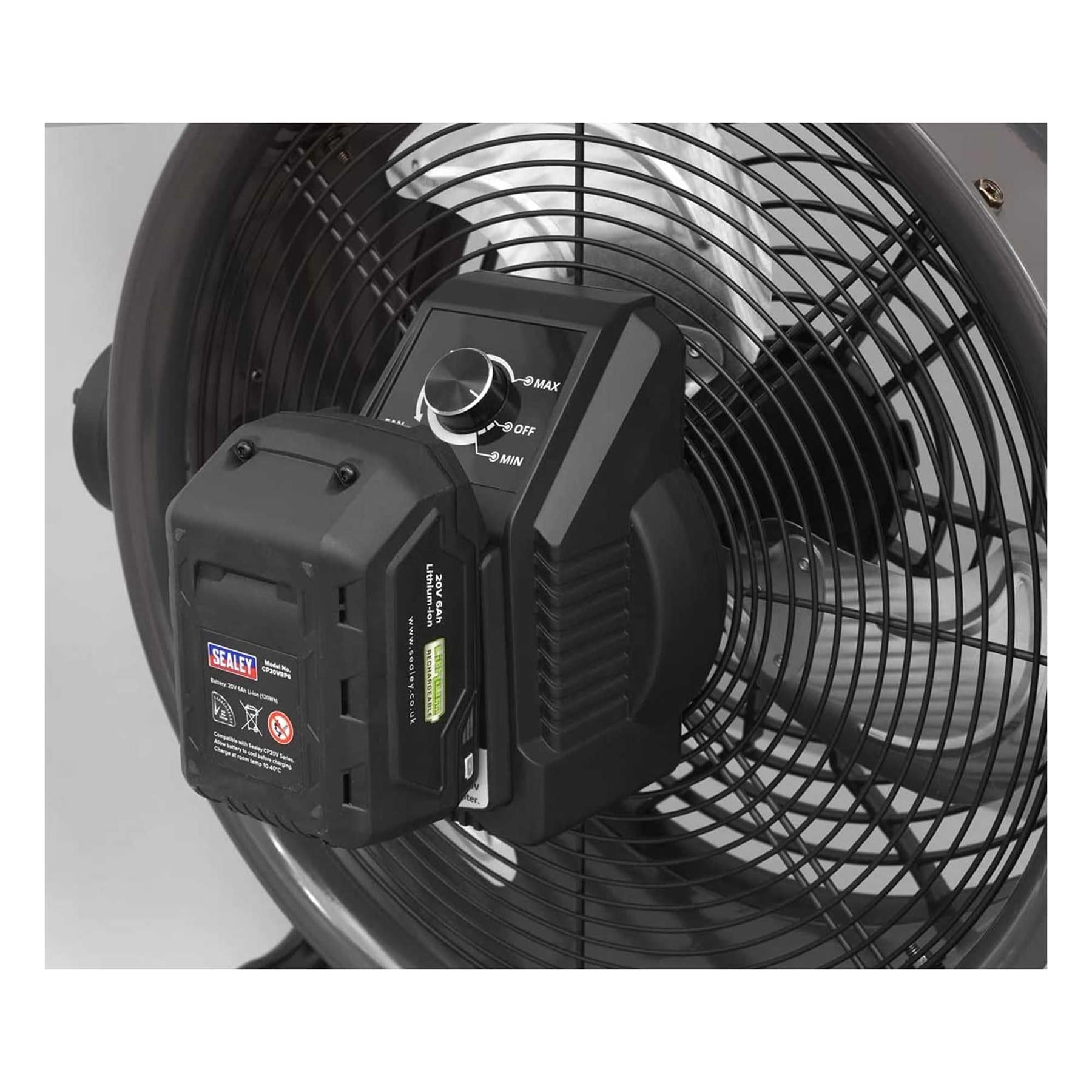 Sealey 2-in-1 Cordless/Corded High Velocity Drum Fan 16" 230V/20V SV20 Series