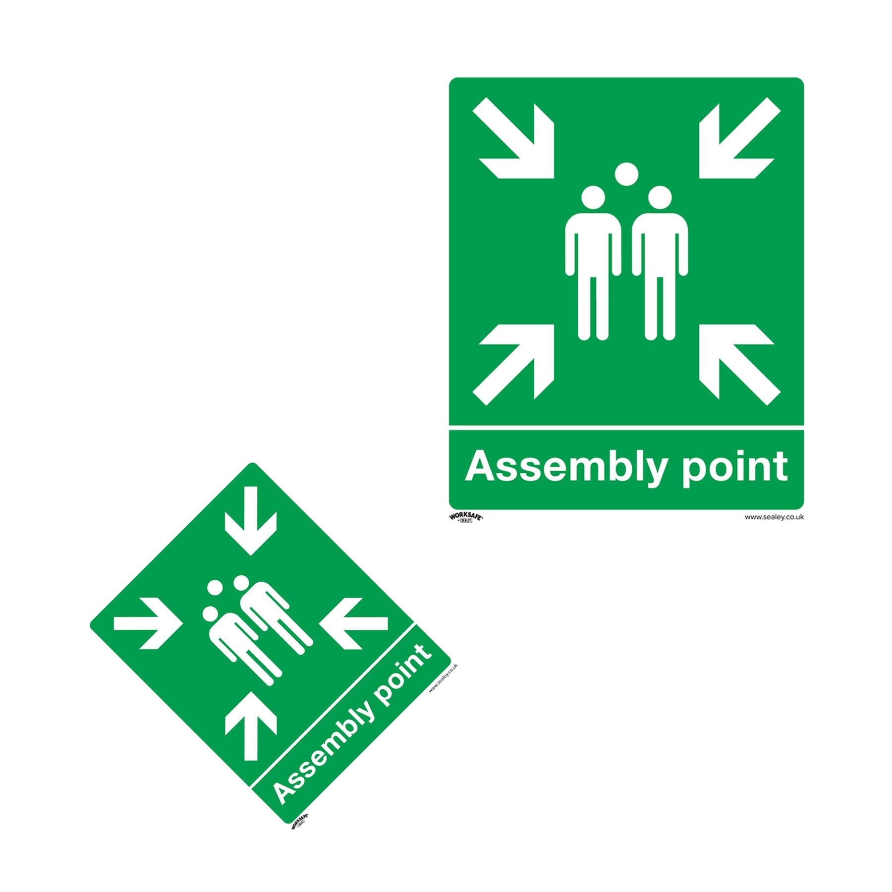 Safe Conditions Safety Sign - Assembly Point - Rigid Plastic