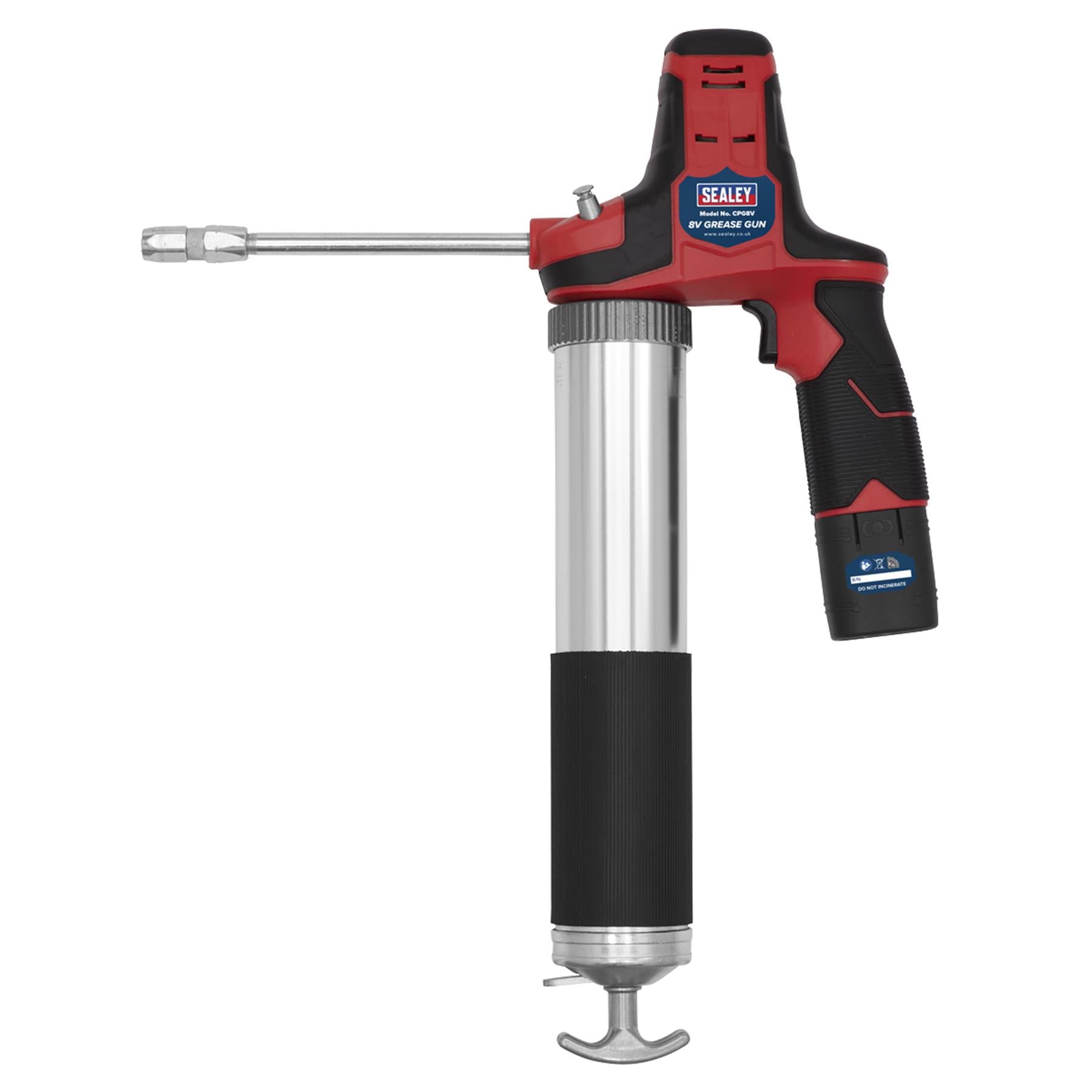 Professional Cordless Grease Gun 8V Sealey Lightweight