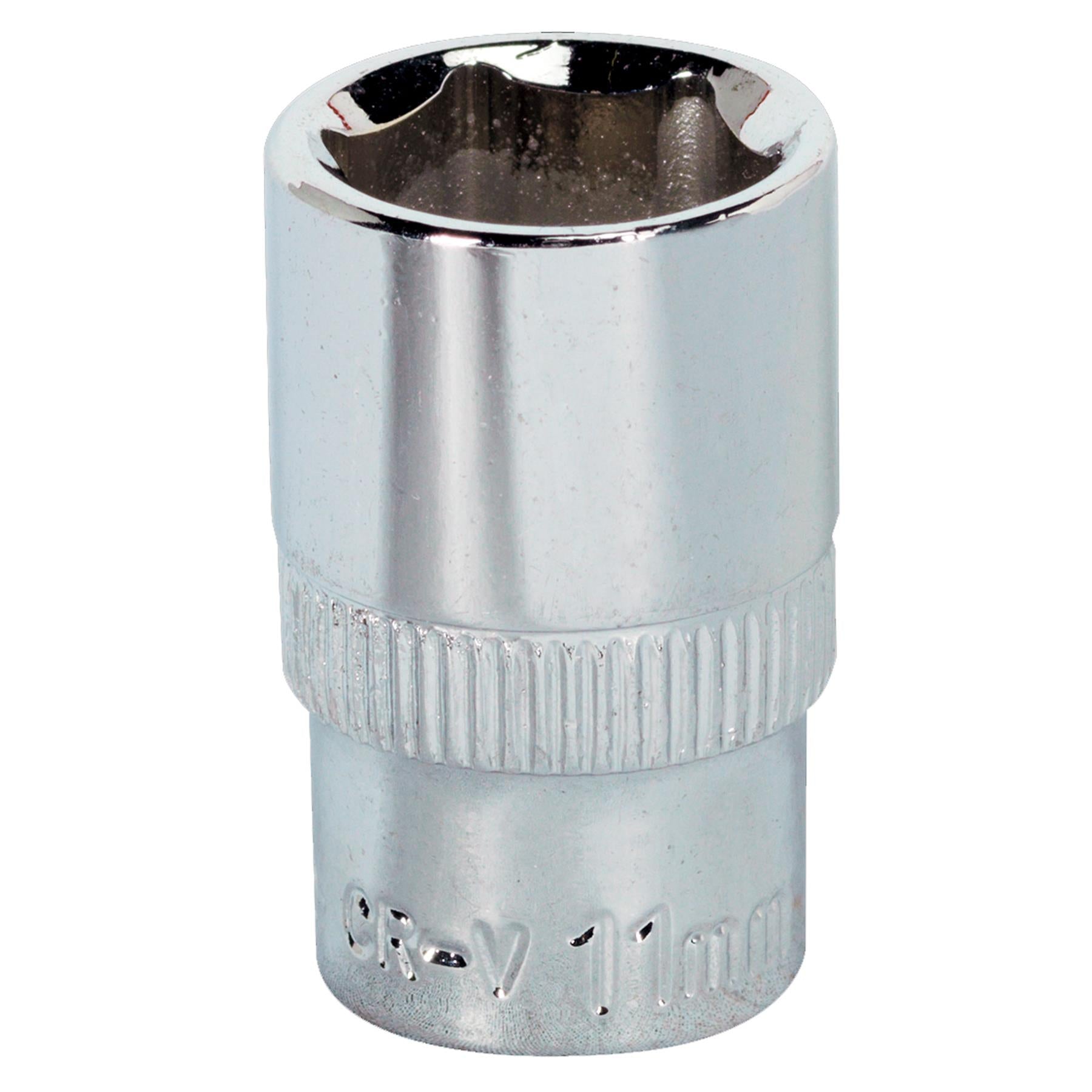 Sealey WallDrive Socket 11mm 1/4"Sq Drive Fully Polished