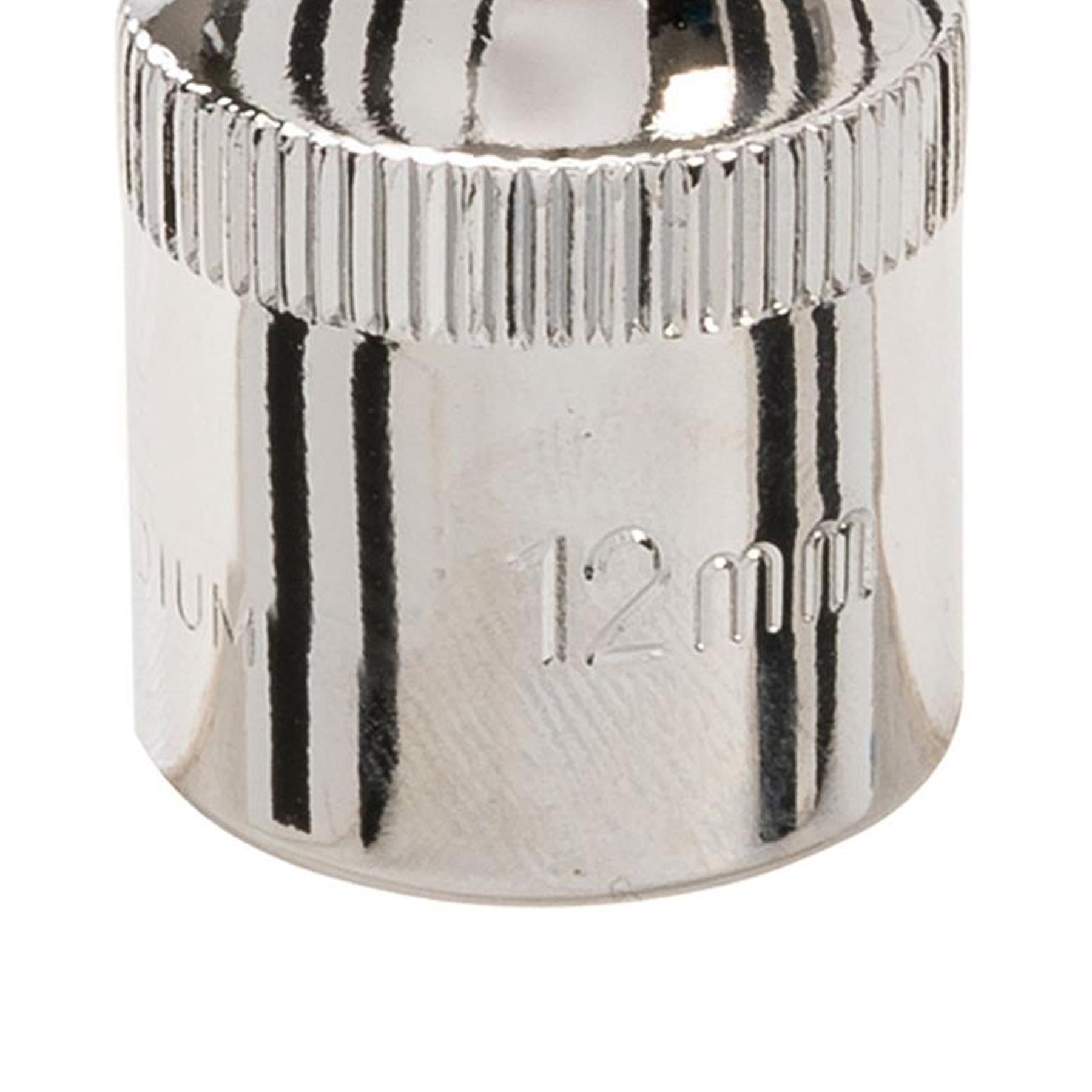 Socket 1/2" Drive Metric Hex Square 12mm Individual Hex Polished Crv Quality