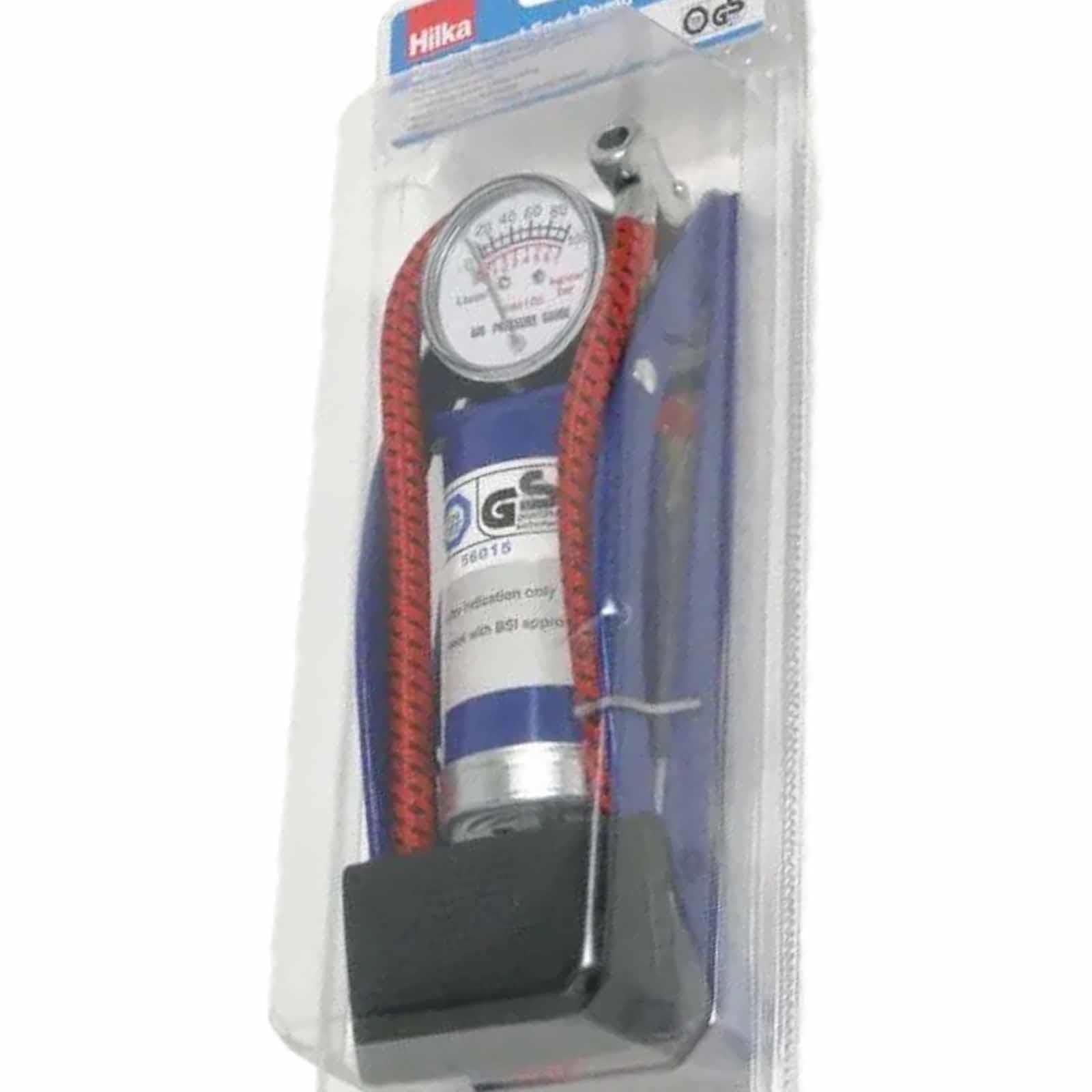 SINGLE BARREL CYLINDER AIR INFLATOR FOOT PUMP CAR VAN BICYCLE BIKE TYRE