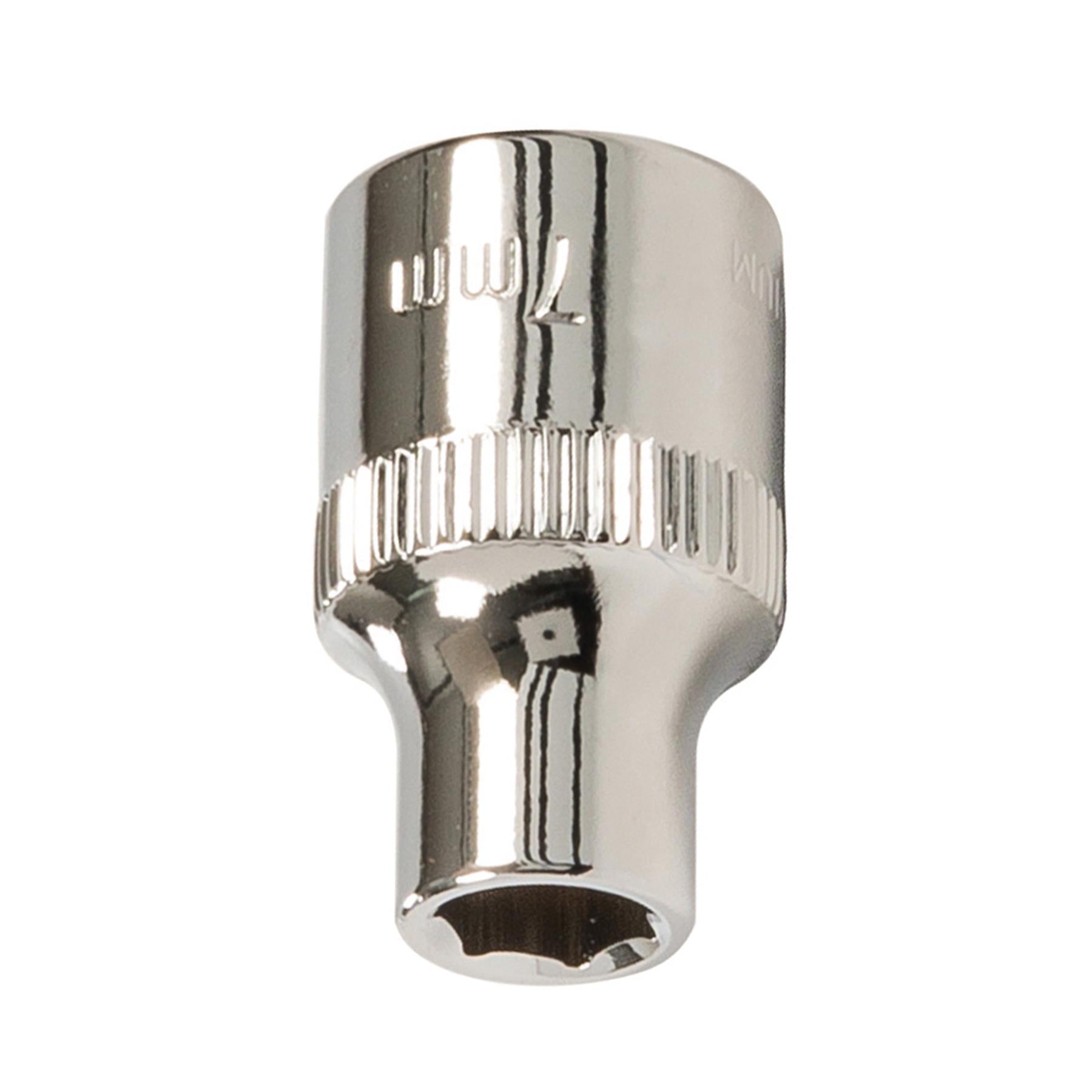 Socket 3/8" Drive Metric Hex Square 7mm Individual Hex Polished Crv Tool