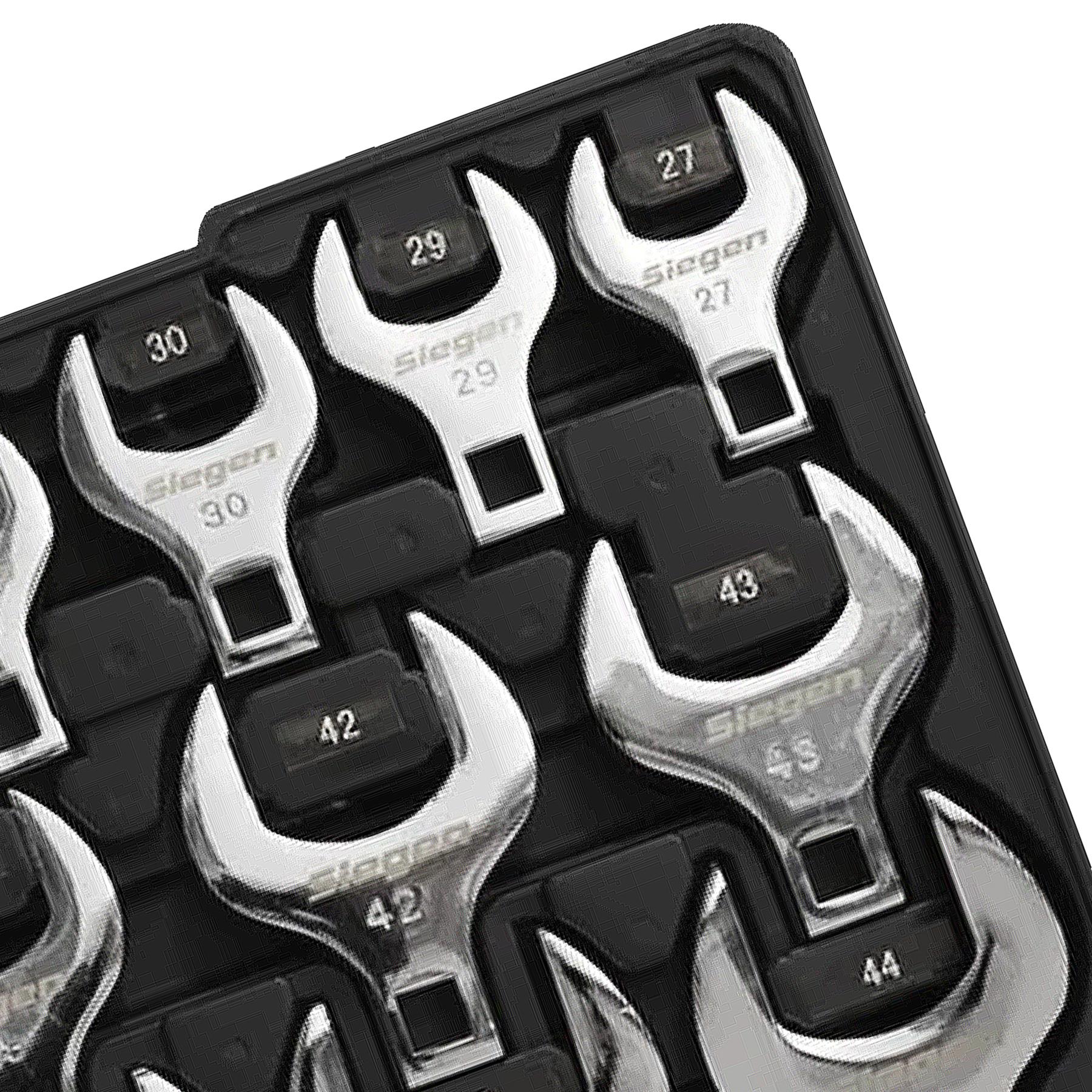 Sealey Crow's Foot Open-End Spanner Set 14pc 1/2"Sq Drive Metric