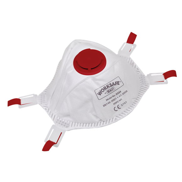 Sealey Cup Mask Valved FFP3 - Pack of 3