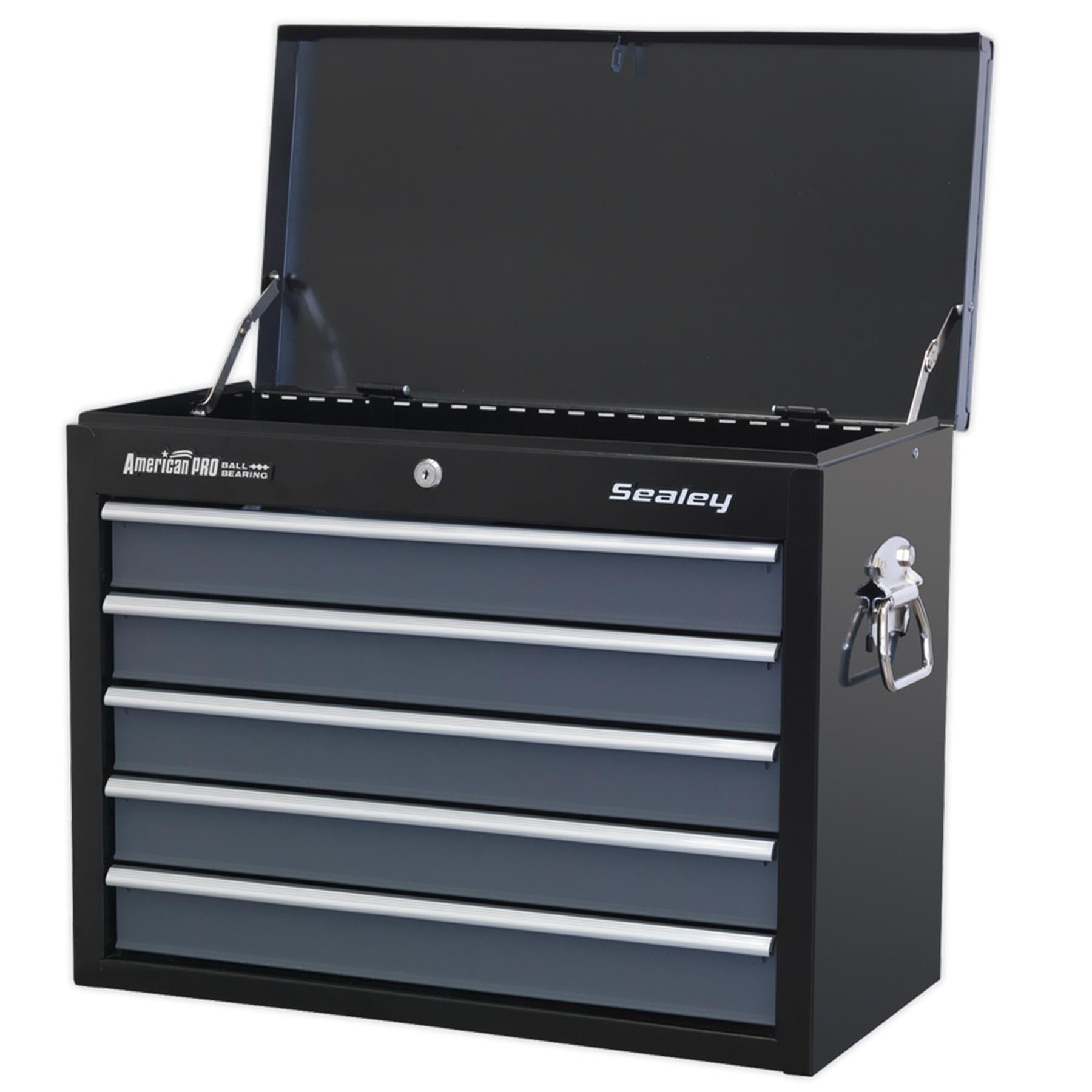 Sealey Topchest 5 Drawer with Ball Bearing Slides - Black/Grey