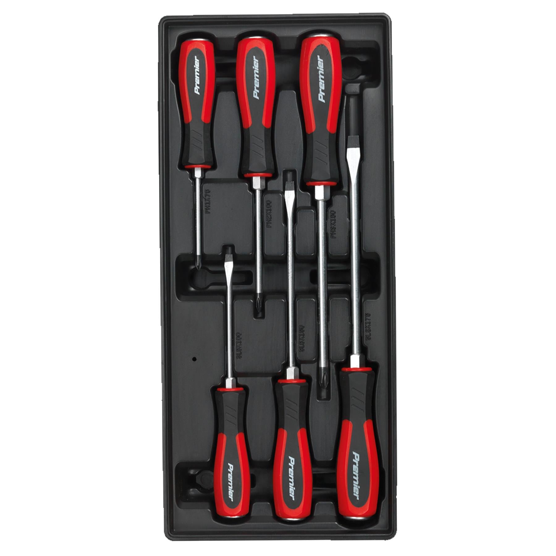 Tool Tray with Hammer-Thru Screwdriver Set 6pc Sealey