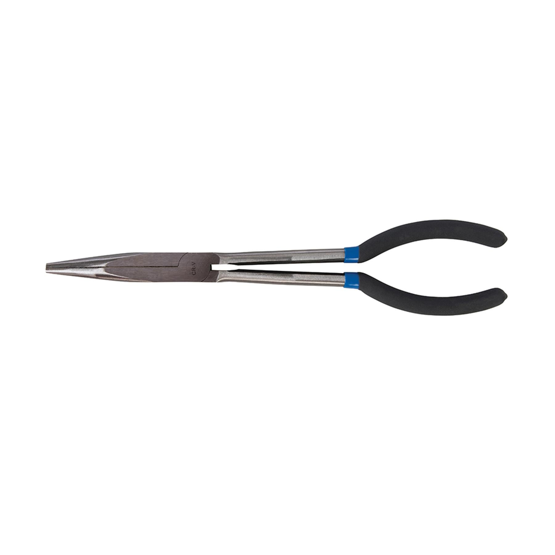Long Reach Electronics Pliers Straight Chrome Vanadium Induction-Hardened Edges