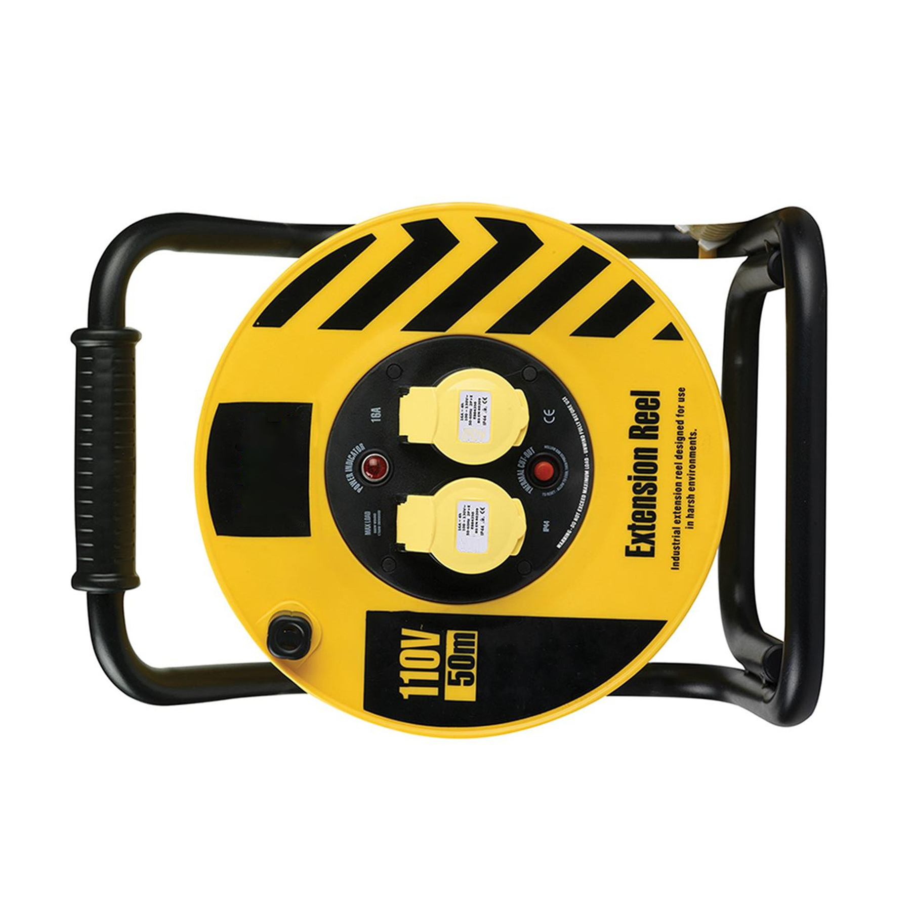 Defender Heavy Duty Cable Reel 1.5mm2 2-Way 16A 50m 110V