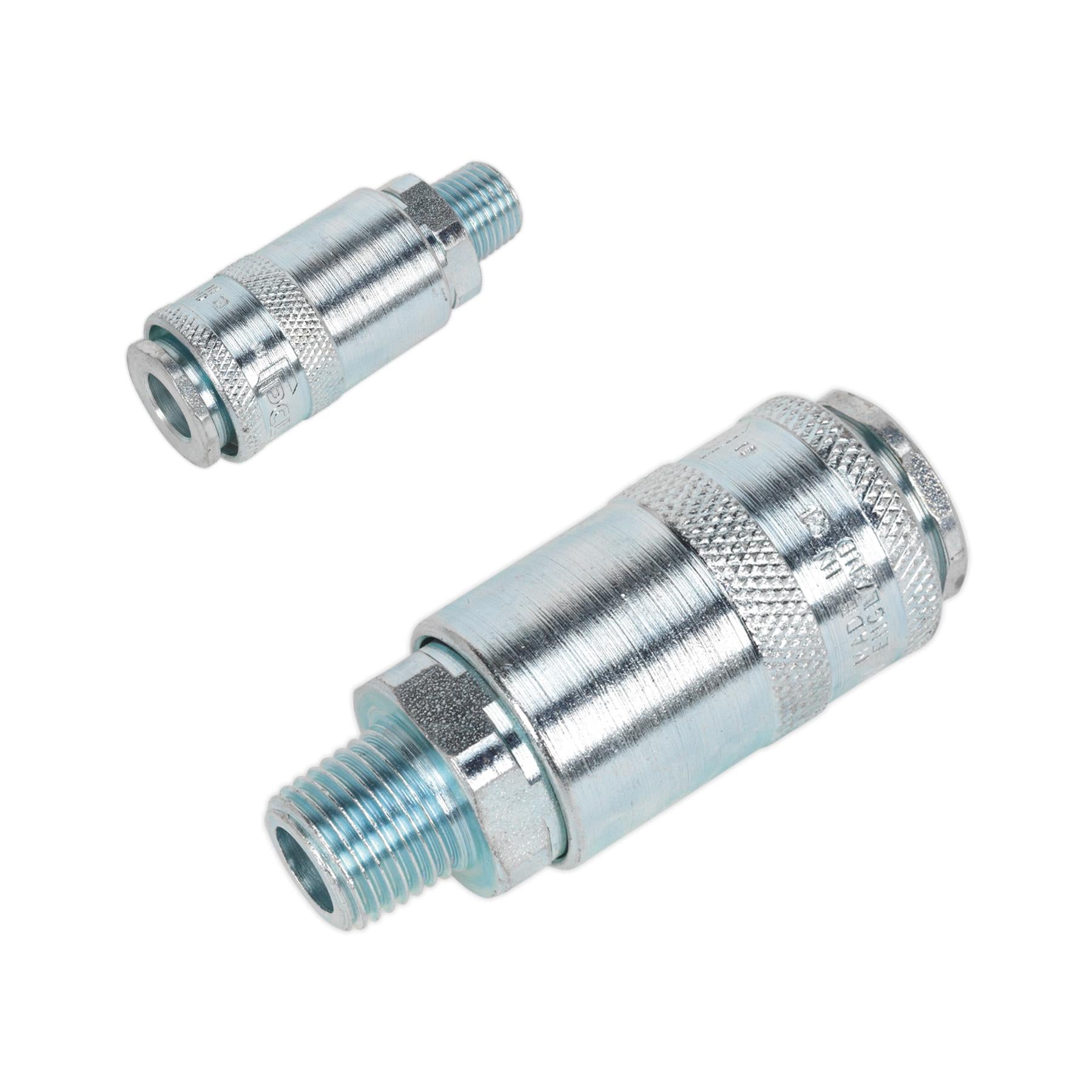 Sealey Coupling Body Male 1/4"BSPT Air Line Couplings & Fittings Tools Pack of 5