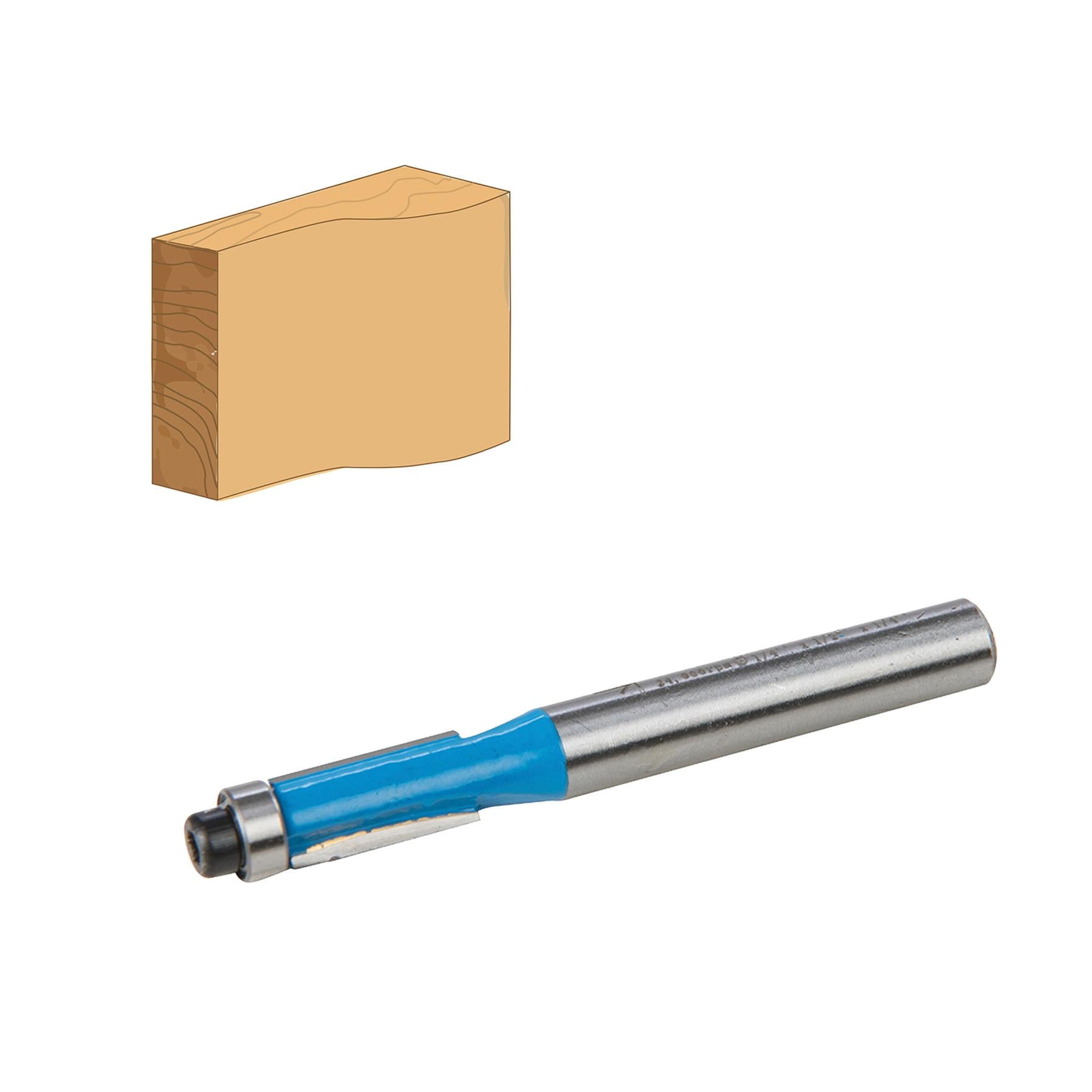 1/4" TCT Flush Trim Cutter 6.35x12.7mm Kitchen Worktop Router Bits High Quality