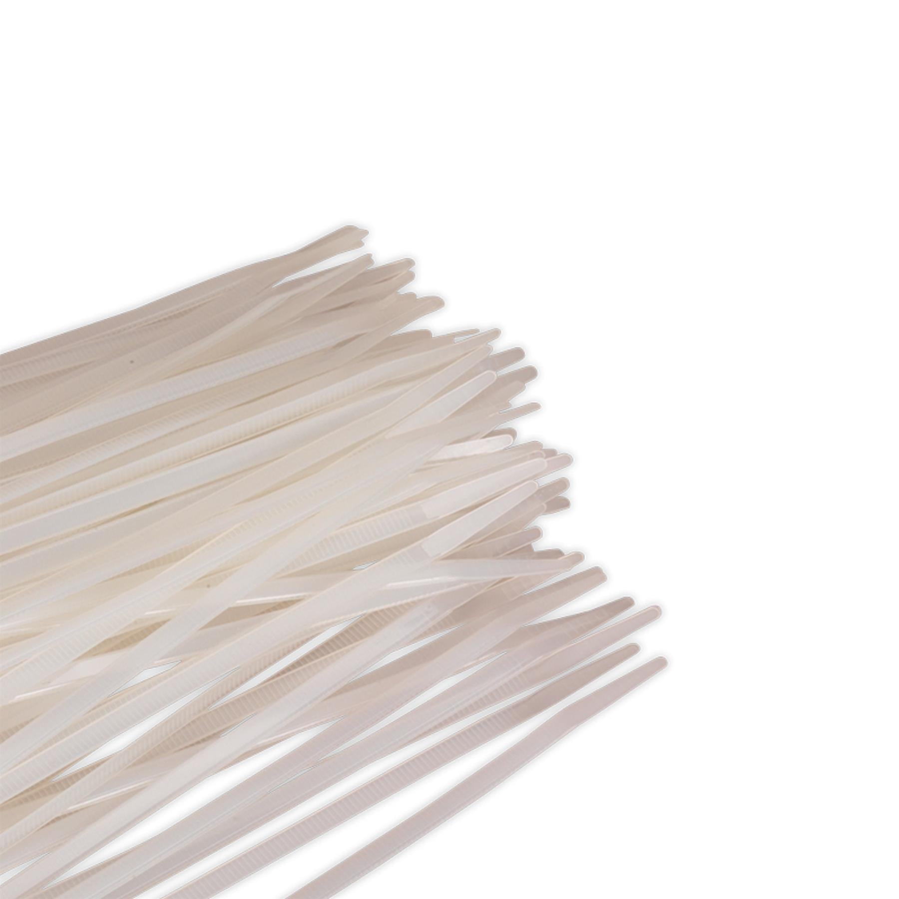 Sealey Cable Tie 200 x 4.8mm White Pack of 100