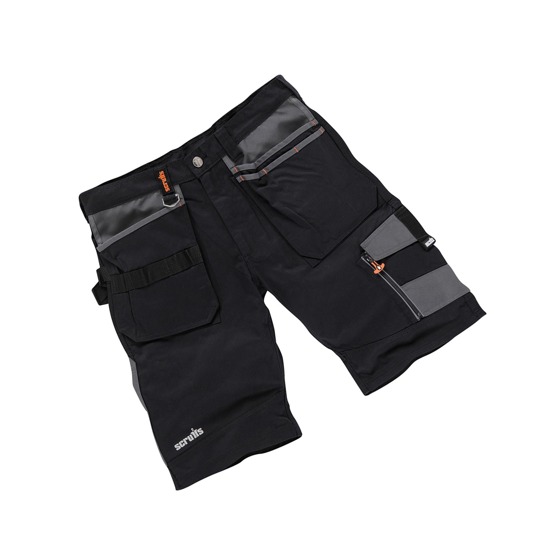 Trade Short Black Size 28" W Ykk Zipped Fly. 65% Polyester, 35% Cotton, 250gsm.