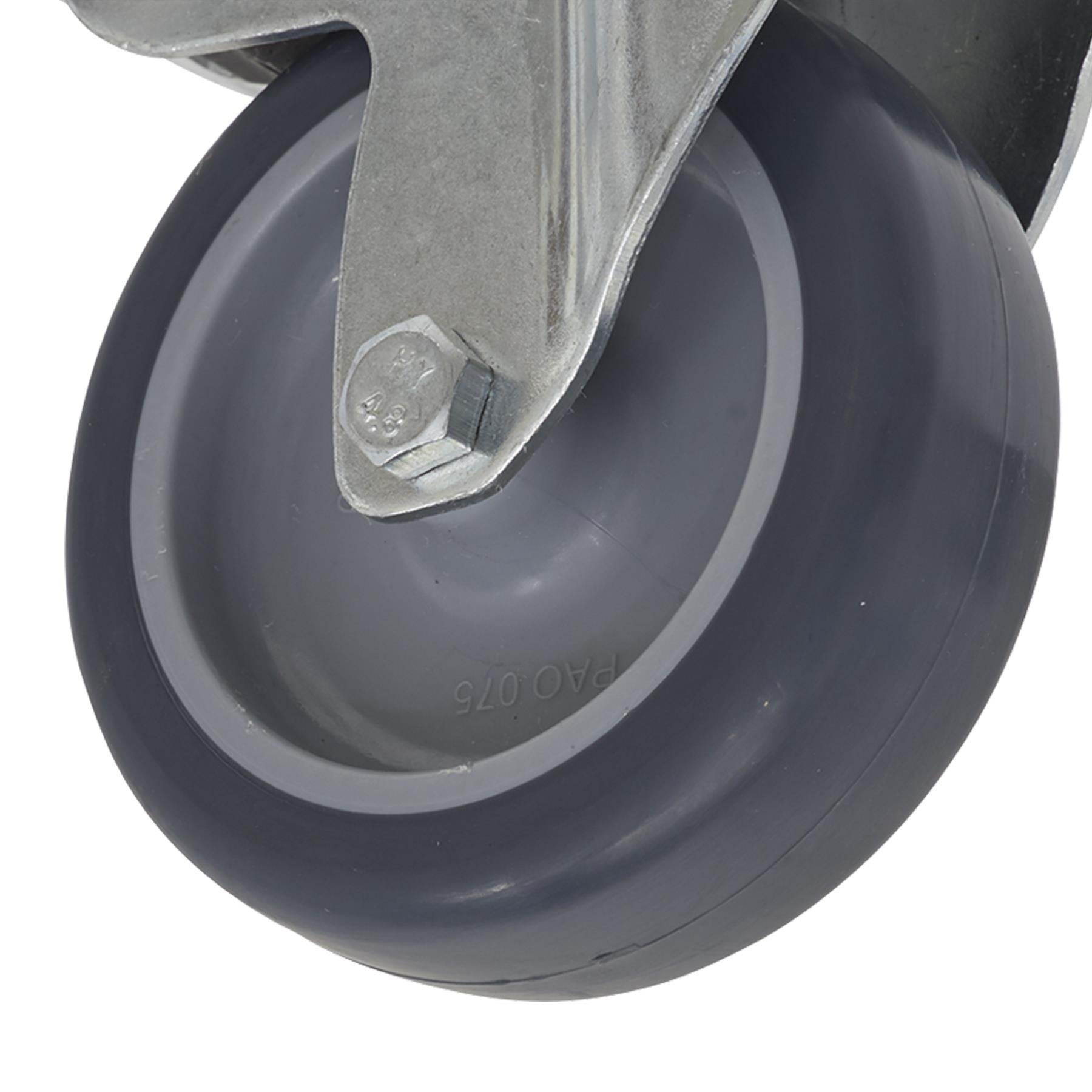 Sealey Castor Wheel Bolt Hole Swivel with Total Lock 75mm