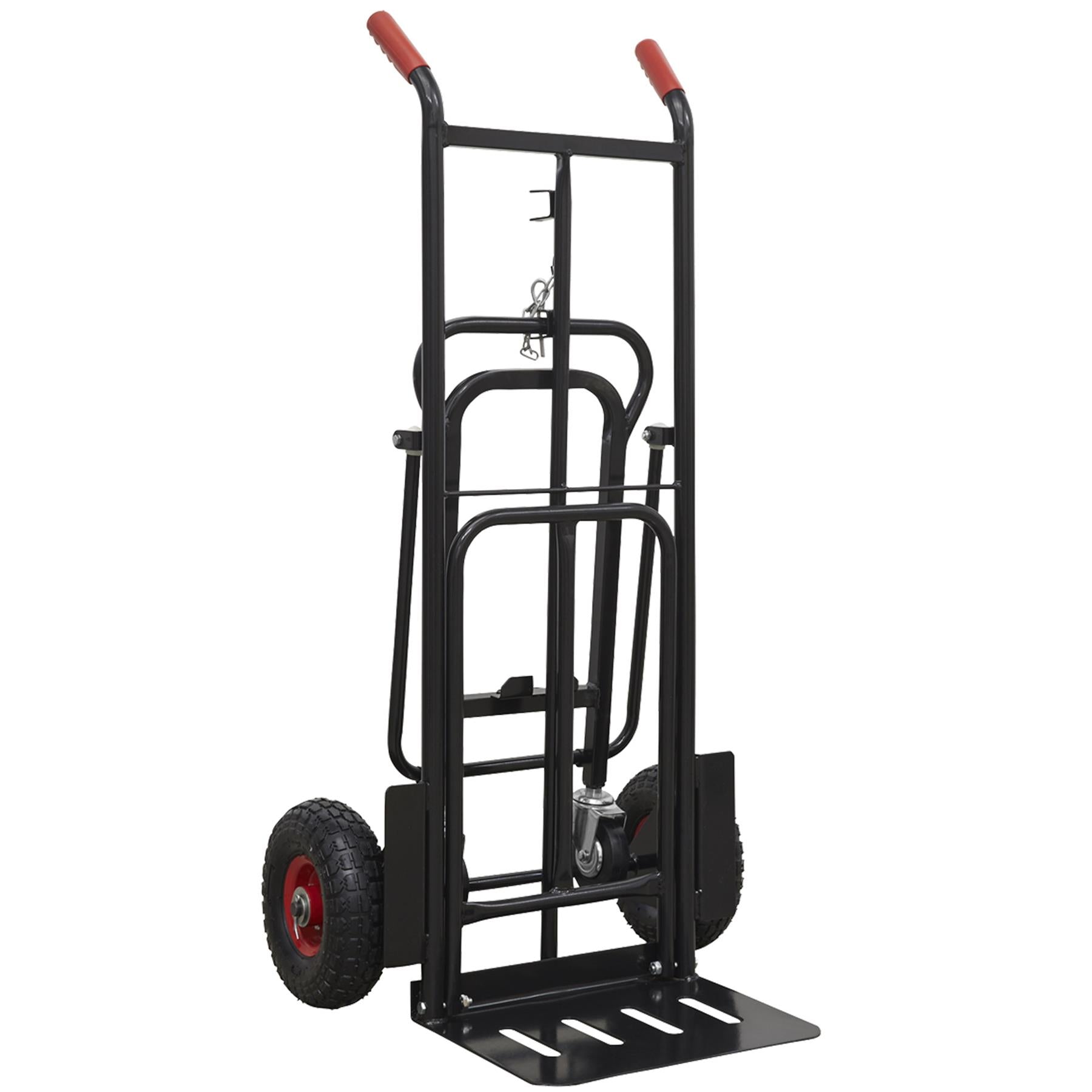 Sealey Heavy-Duty 3-in-1 Sack Truck with PU Tyres 300kg Capacity