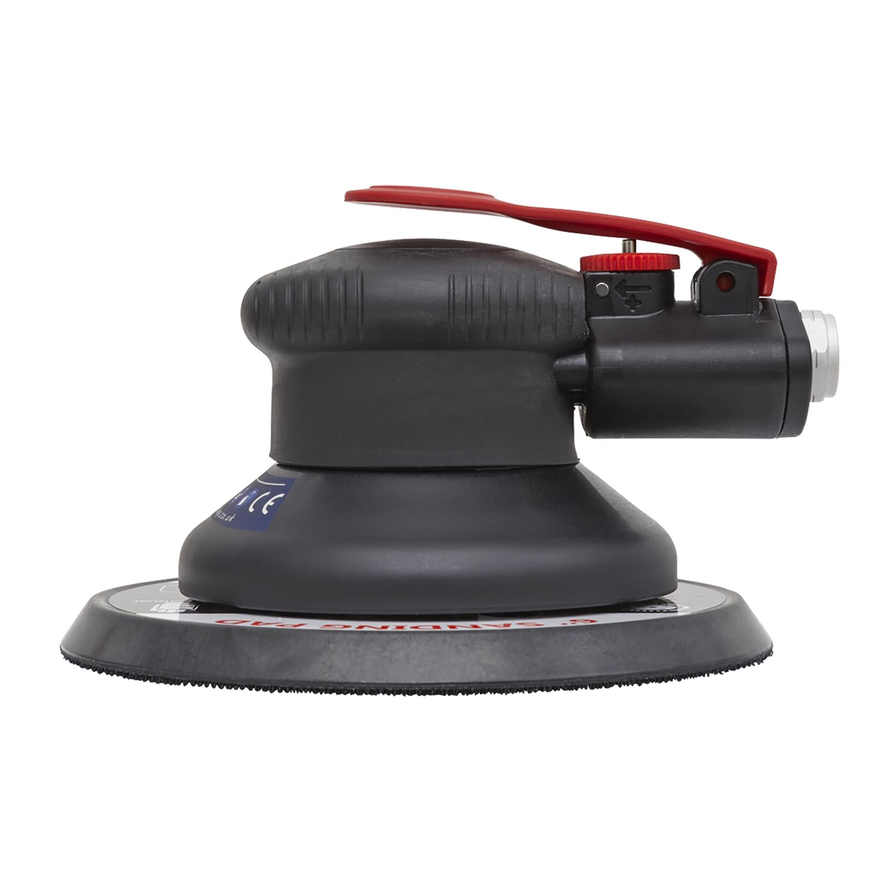 Sealey Air Palm Orbital Sander 150mm Soft Rubber Handgrip