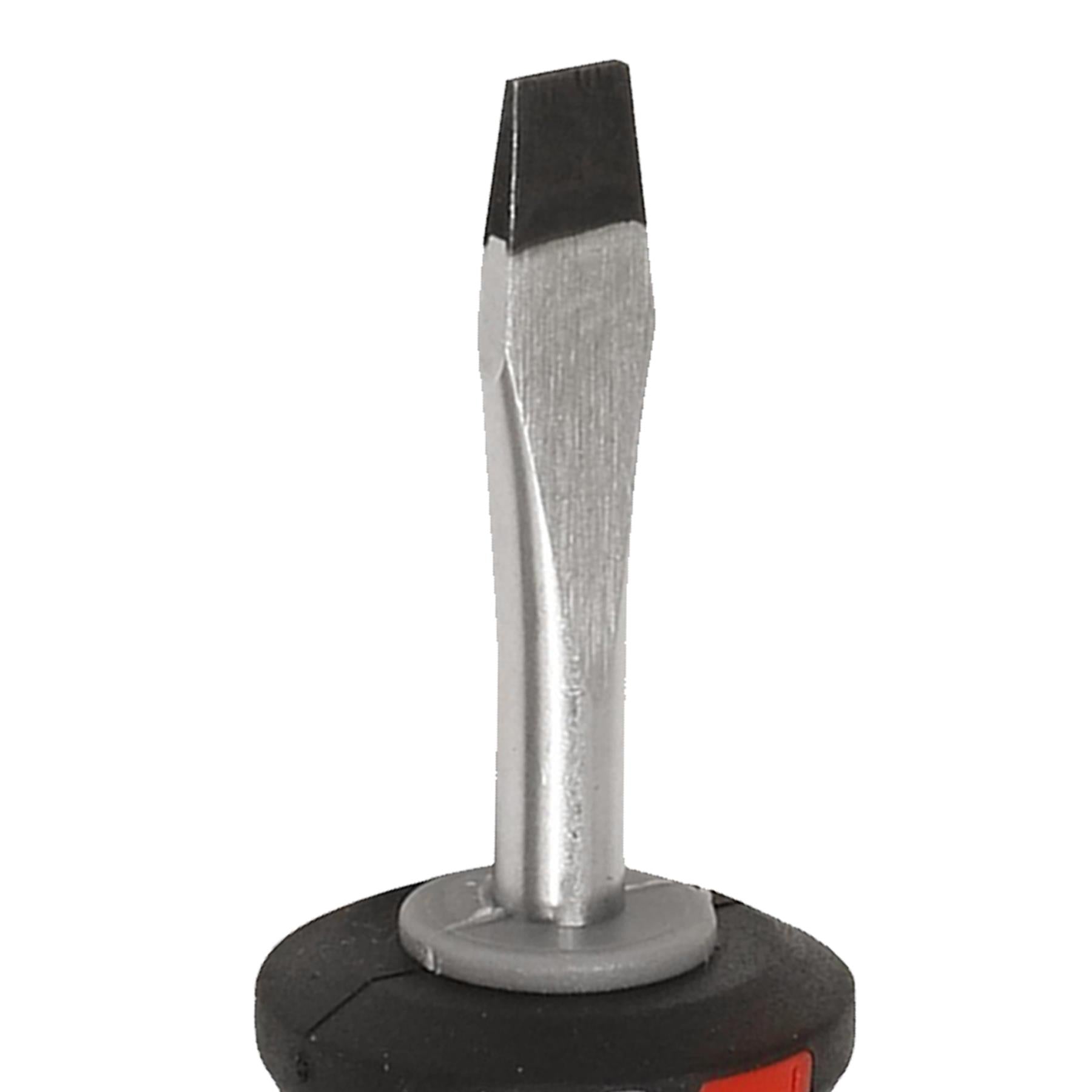 Sealey Screwdriver Slotted 6 x 38mm Flat Soft Grip Handle Magnetic GripMAX